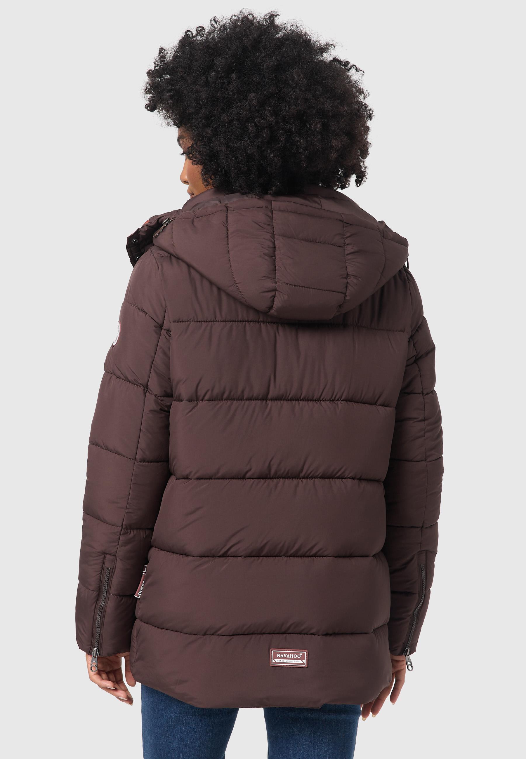 Steppjacke mit Kapuze "Wattewölkchen" Dark Choco