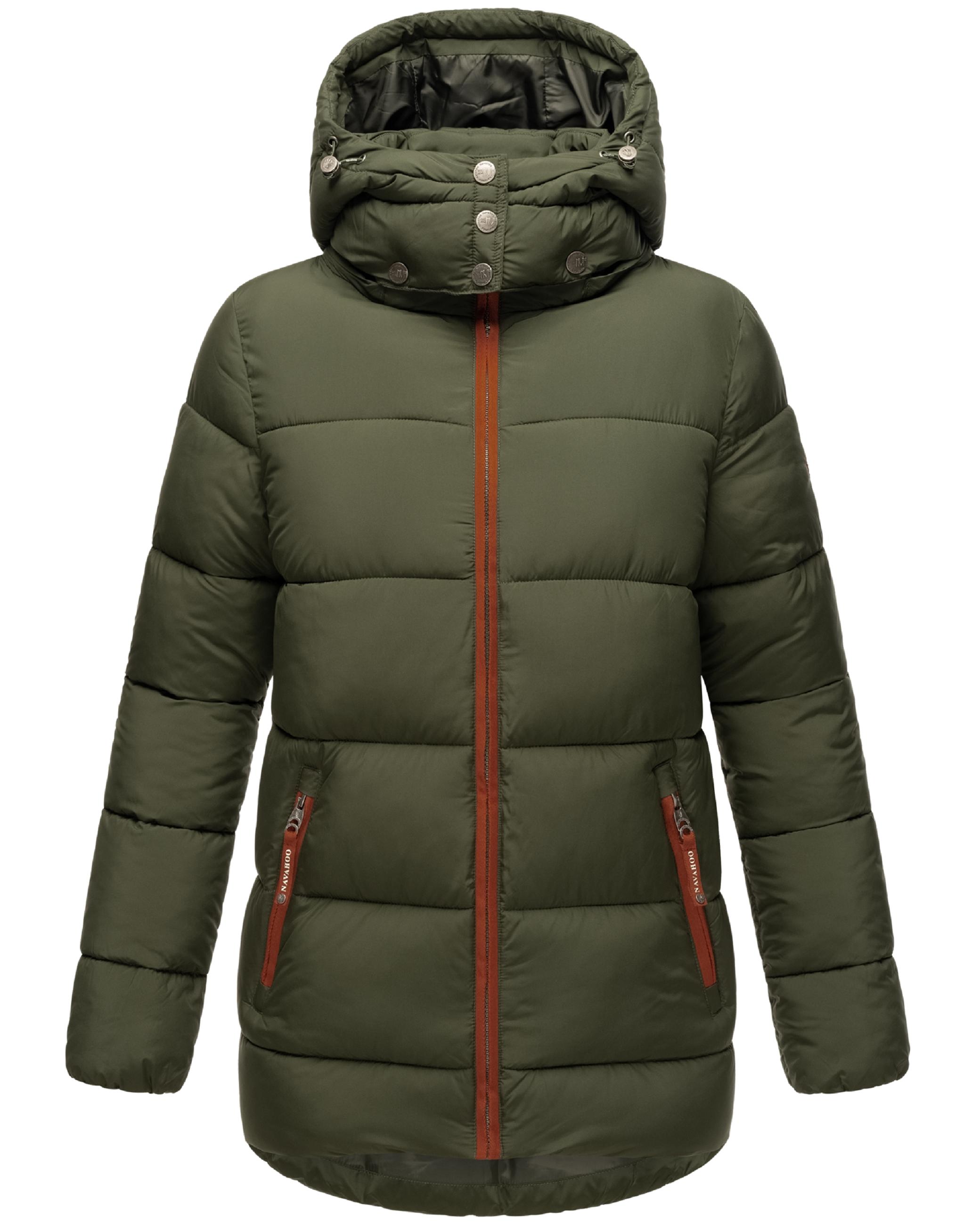 Steppjacke mit Kapuze "Wattewölkchen" Dark Olive