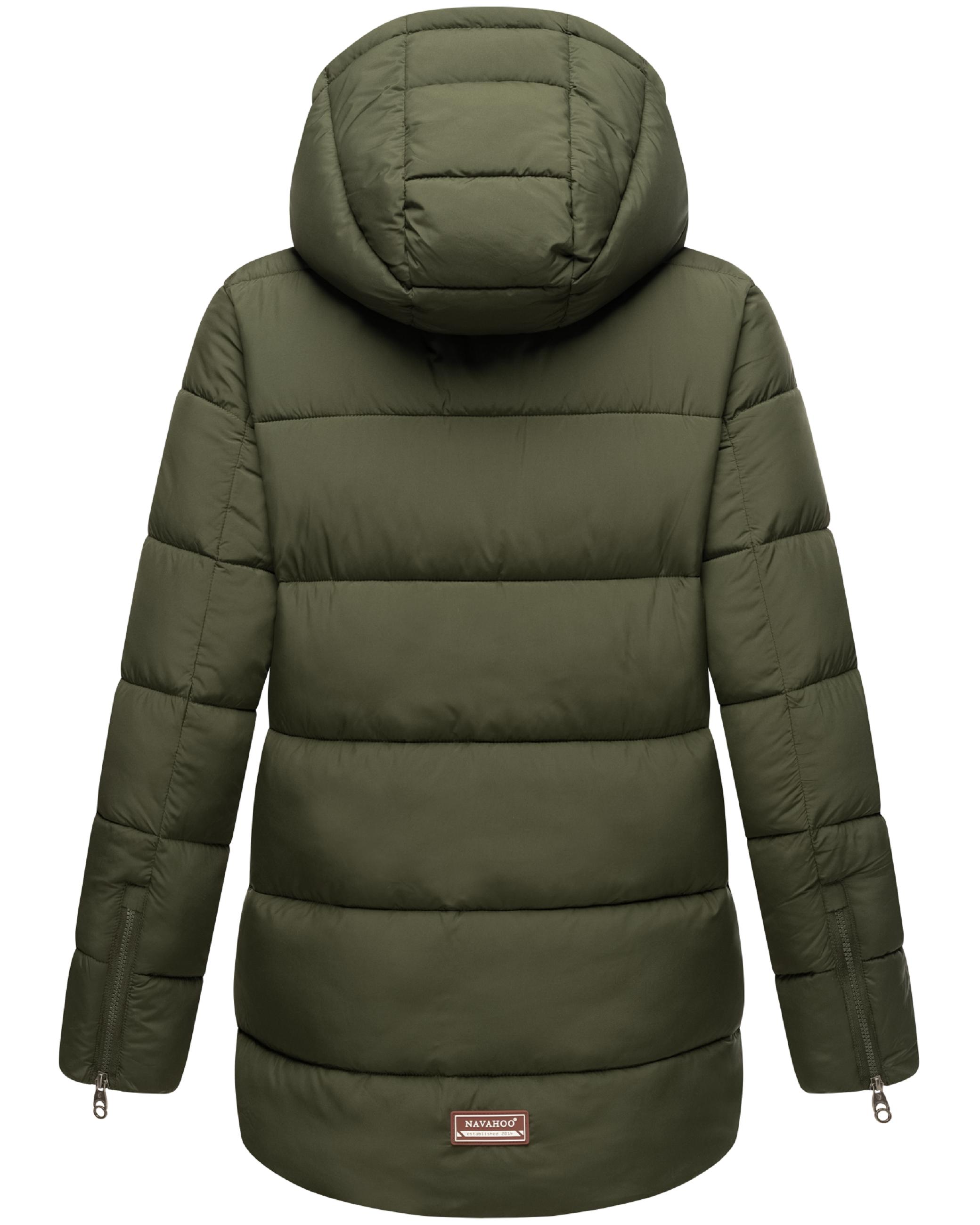 Steppjacke mit Kapuze "Wattewölkchen" Dark Olive