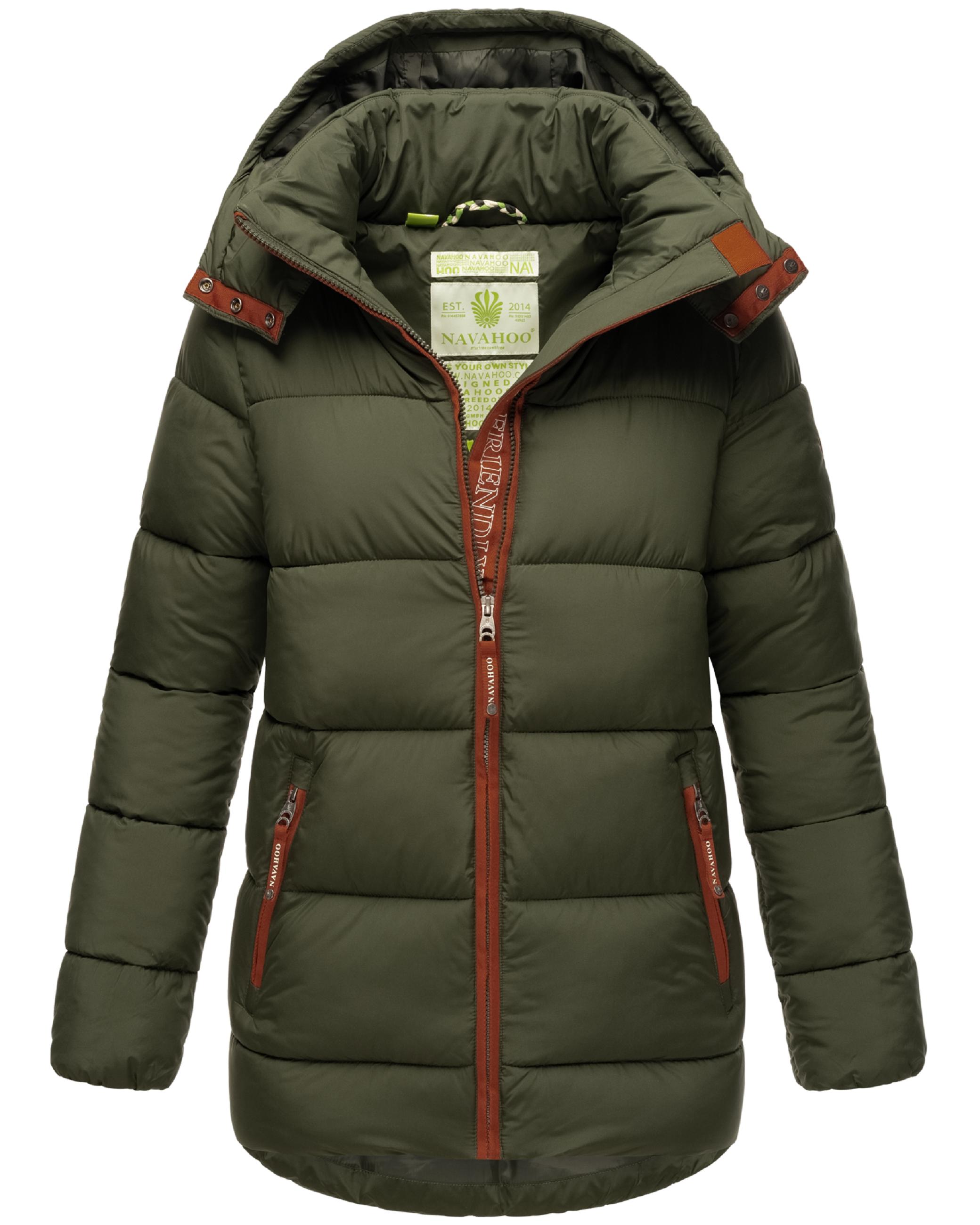 Steppjacke mit Kapuze "Wattewölkchen" Dark Olive