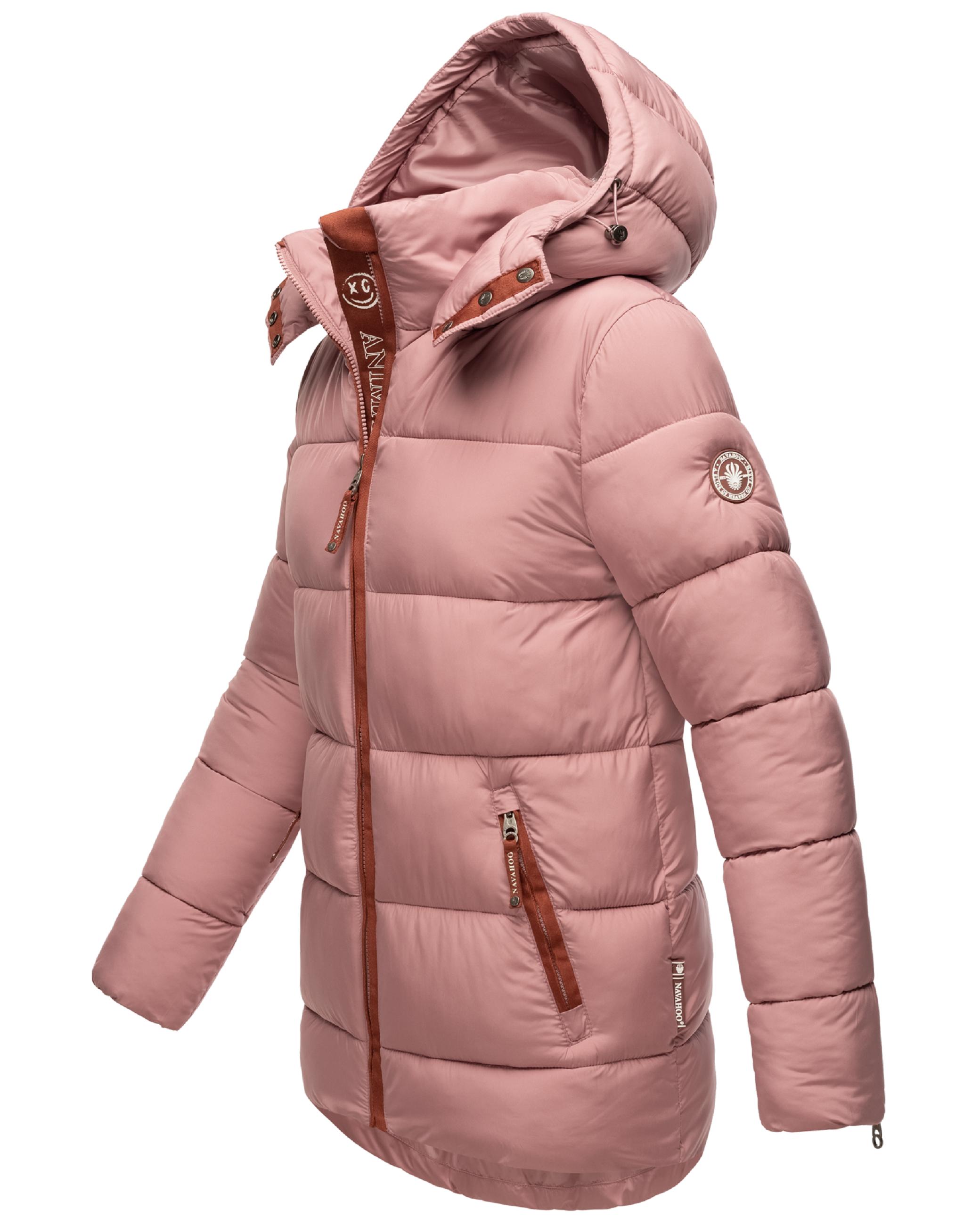 Steppjacke mit Kapuze "Wattewölkchen" Dark Rose