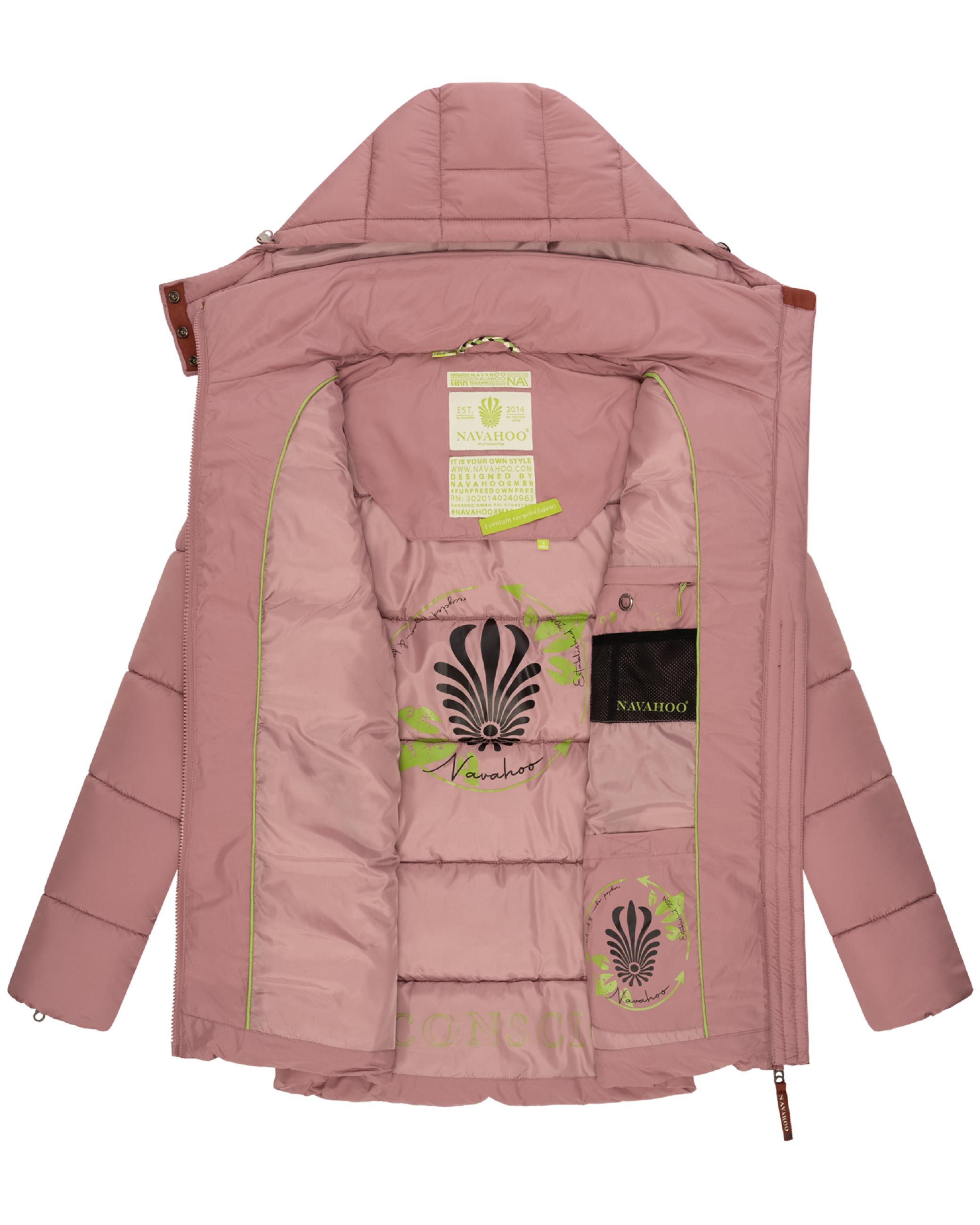 Steppjacke mit Kapuze "Wattewölkchen" Dark Rose