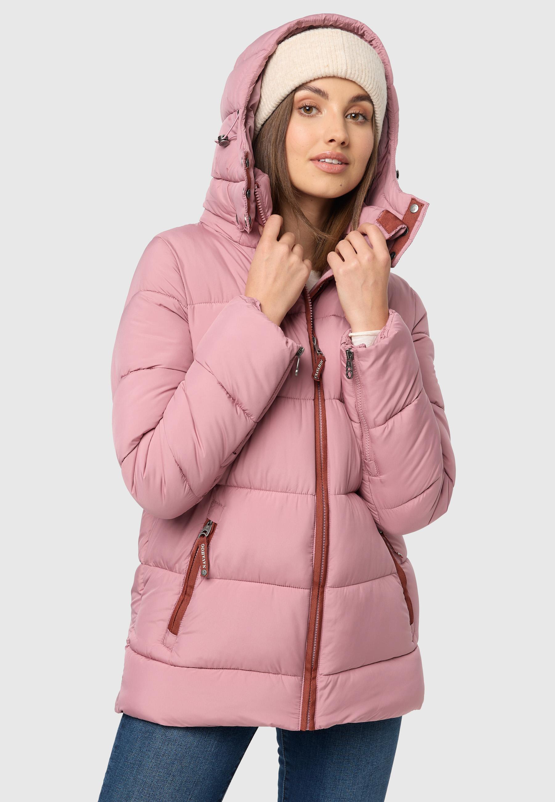 Steppjacke mit Kapuze "Wattewölkchen" Dark Rose