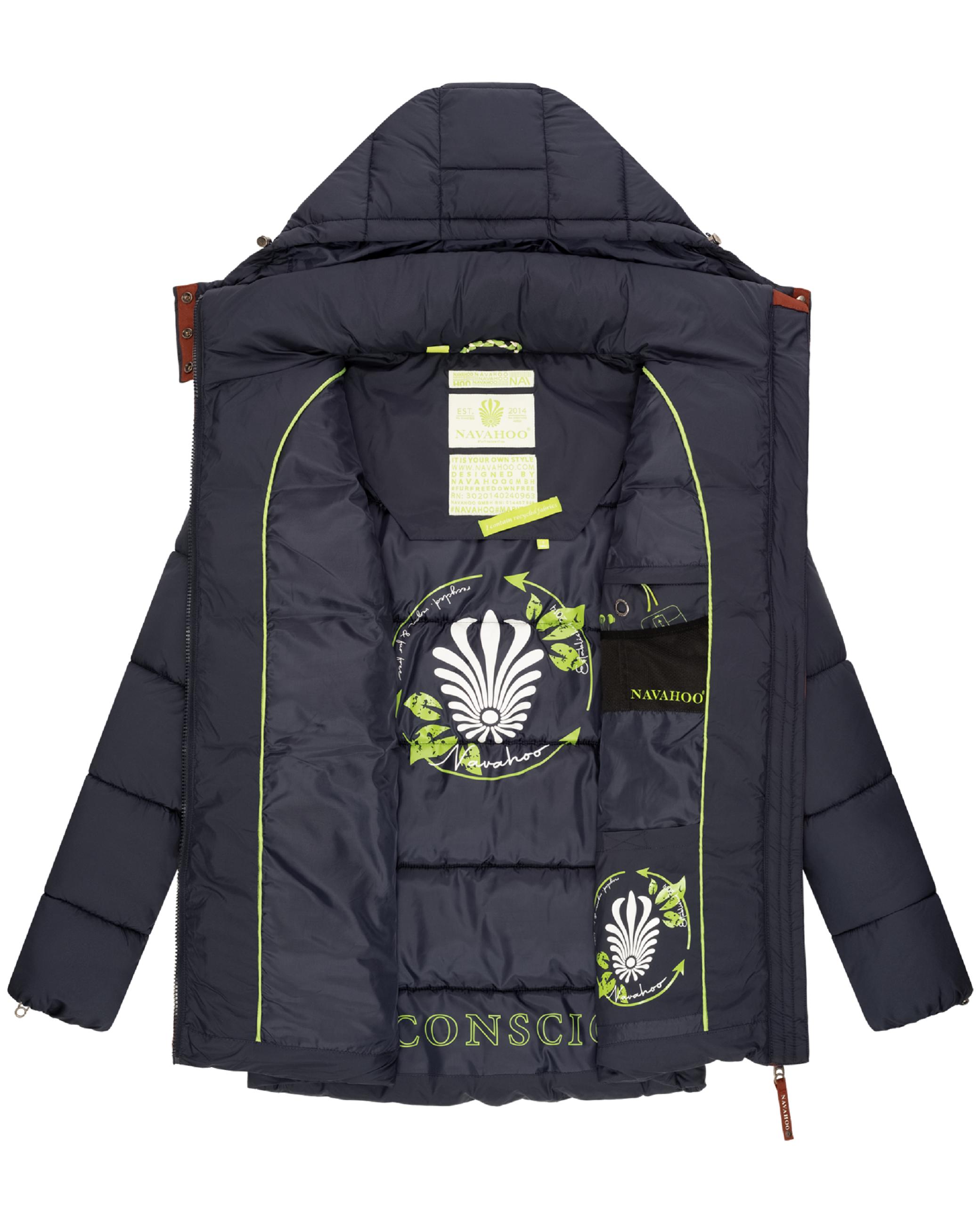 Steppjacke mit Kapuze "Wattewölkchen" Navy