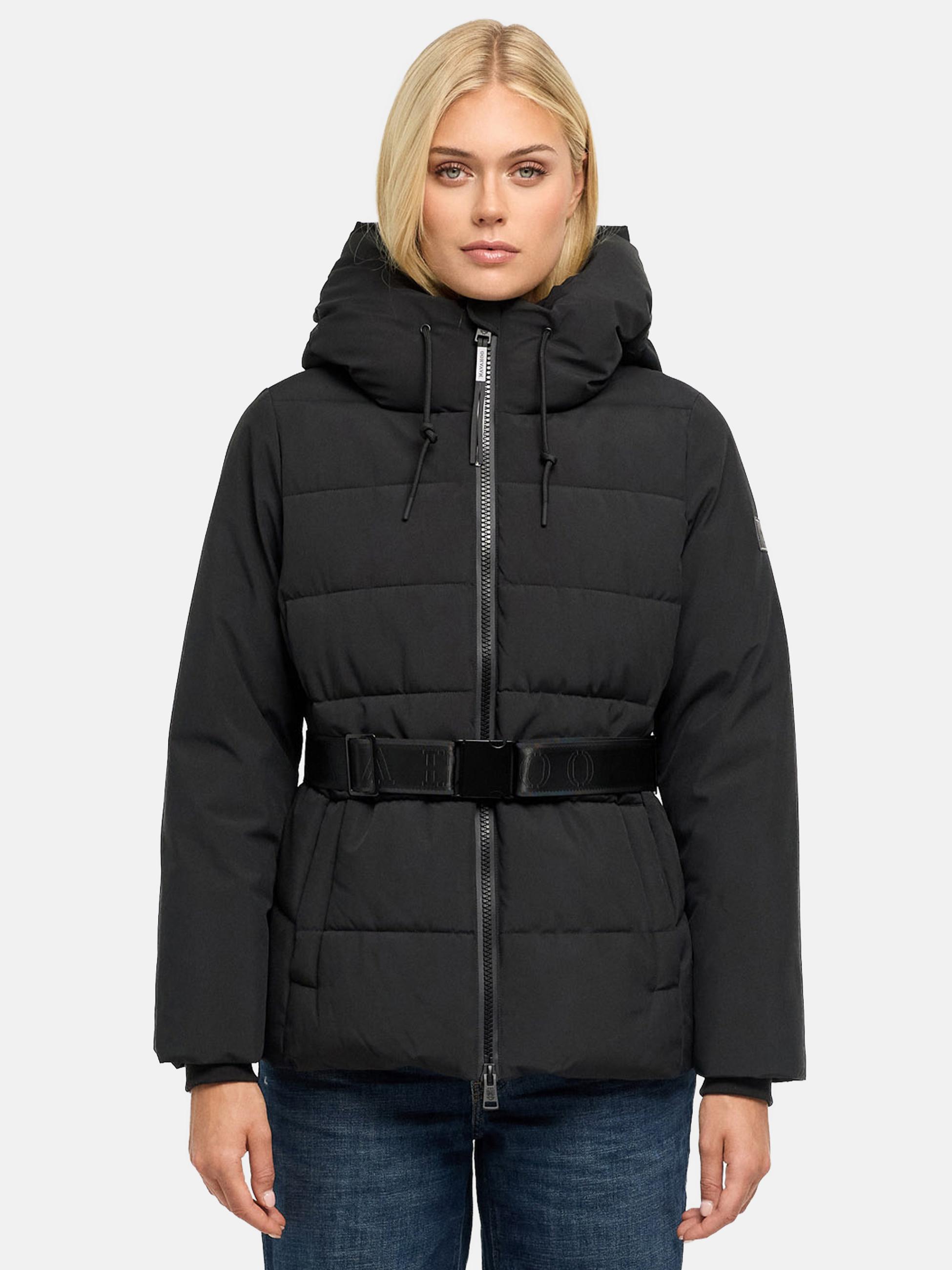 Steppjacke mit Taillengürtel "Wattewunder XIV" Black