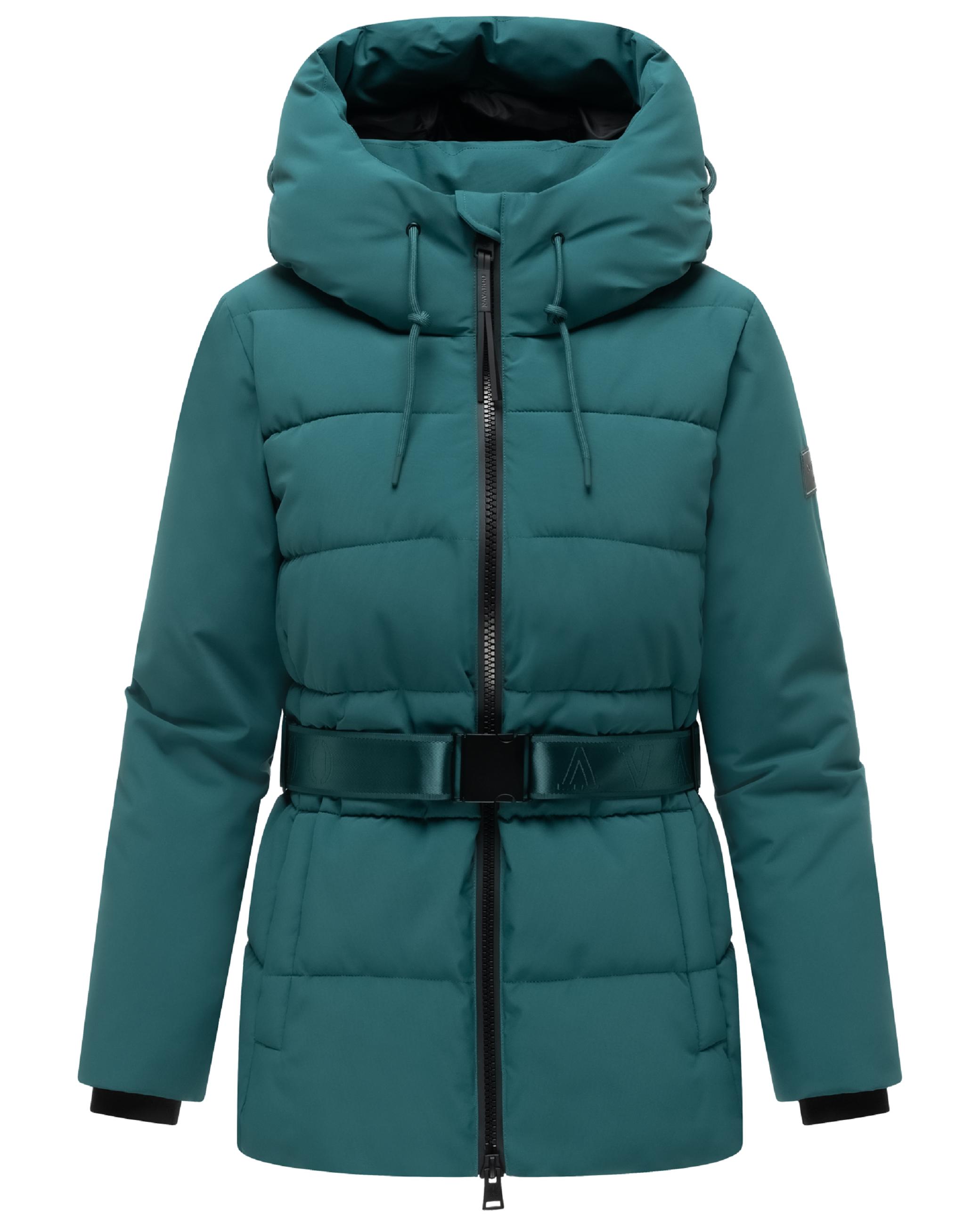 Steppjacke mit Taillengürtel "Wattewunder XIV" Ocean Green