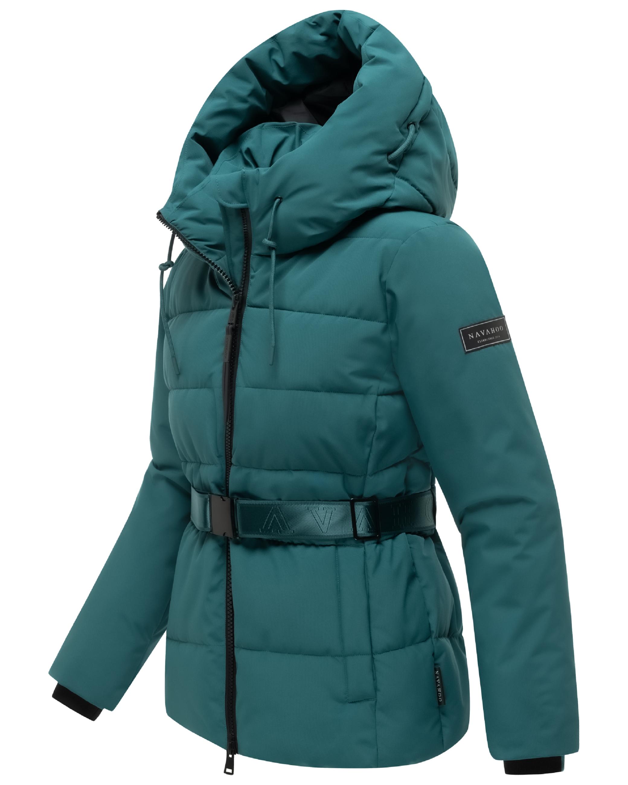 Steppjacke mit Taillengürtel "Wattewunder XIV" Ocean Green