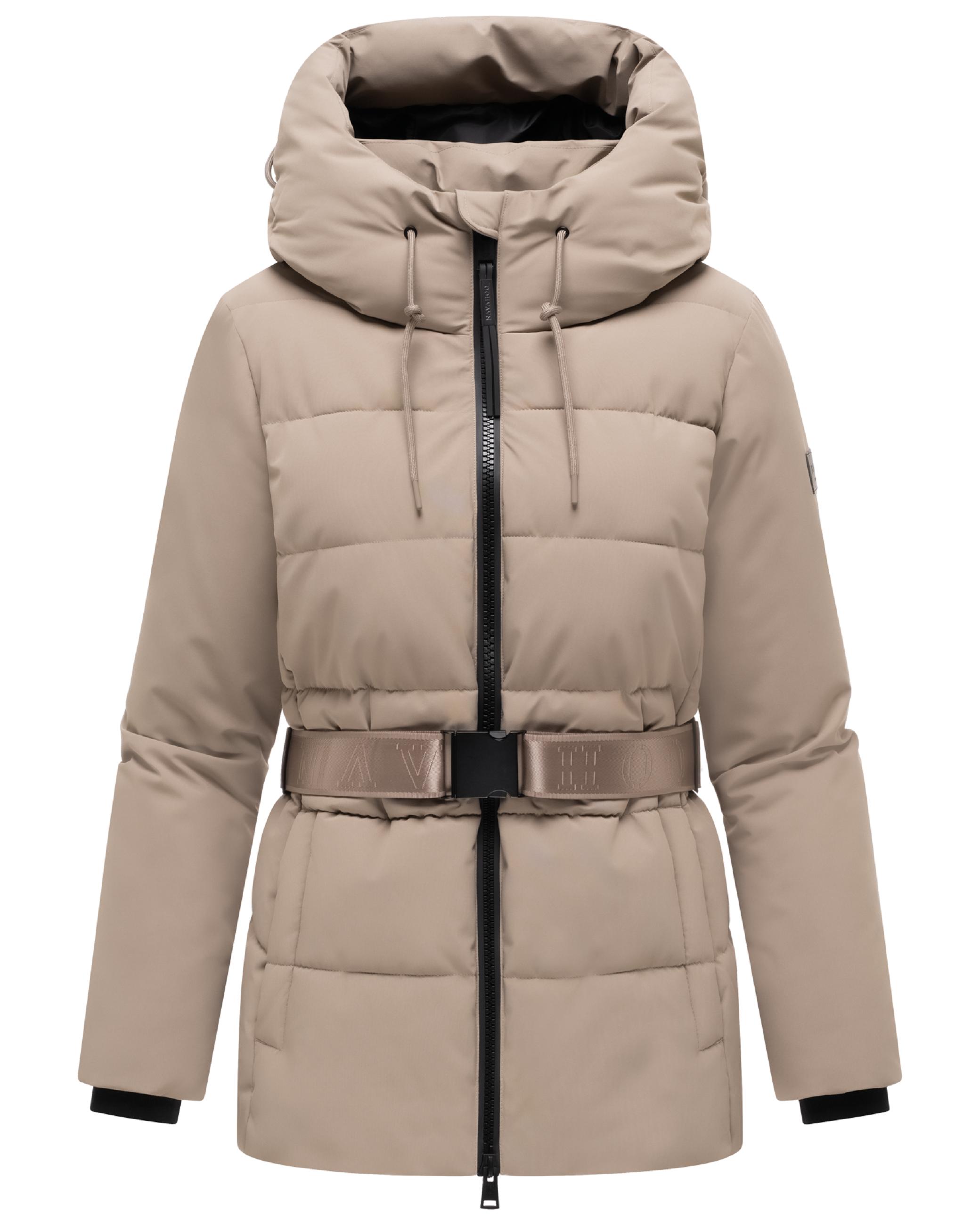 Steppjacke mit Taillengürtel "Wattewunder XIV" Taupe Grey