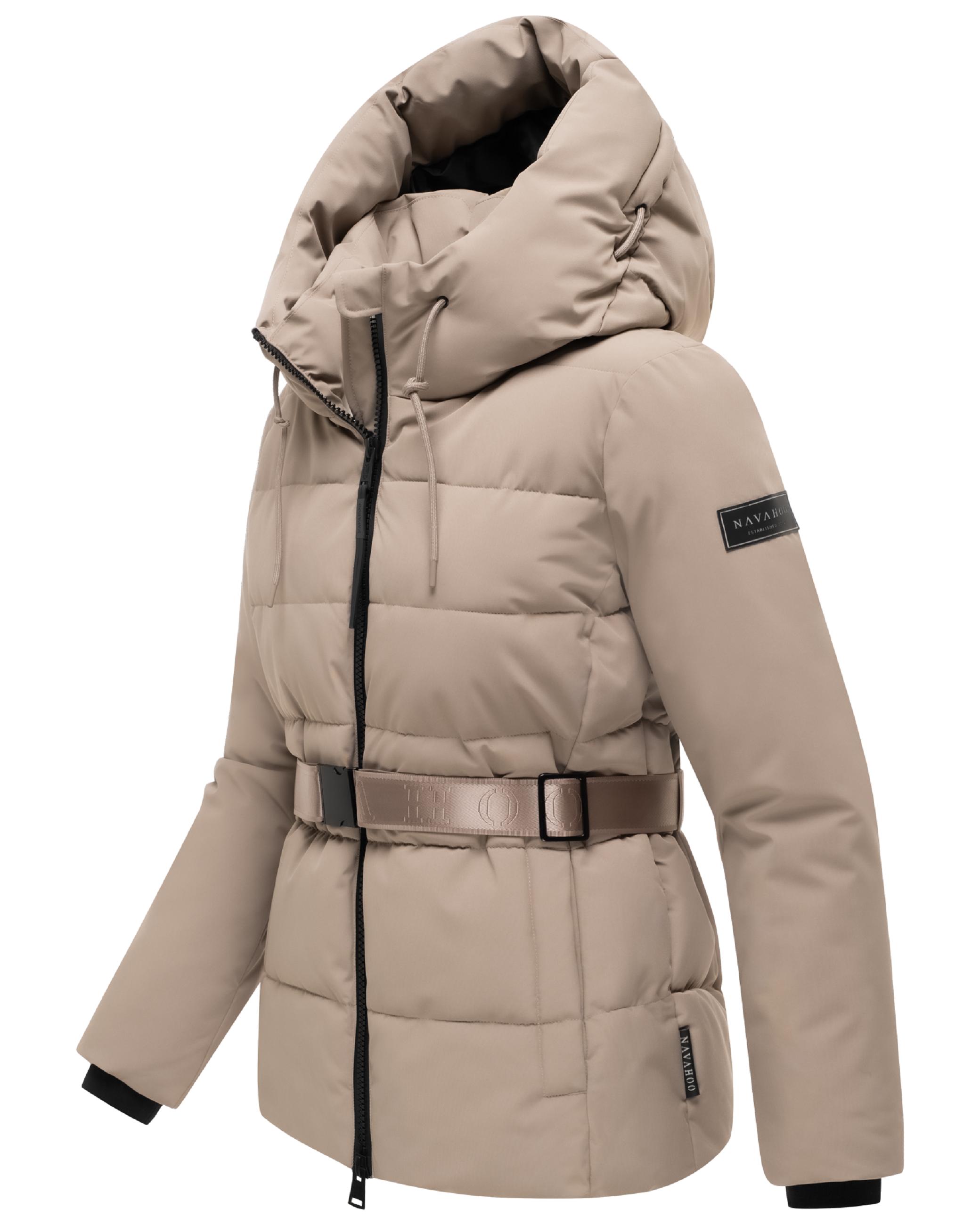 Steppjacke mit Taillengürtel "Wattewunder XIV" Taupe Grey