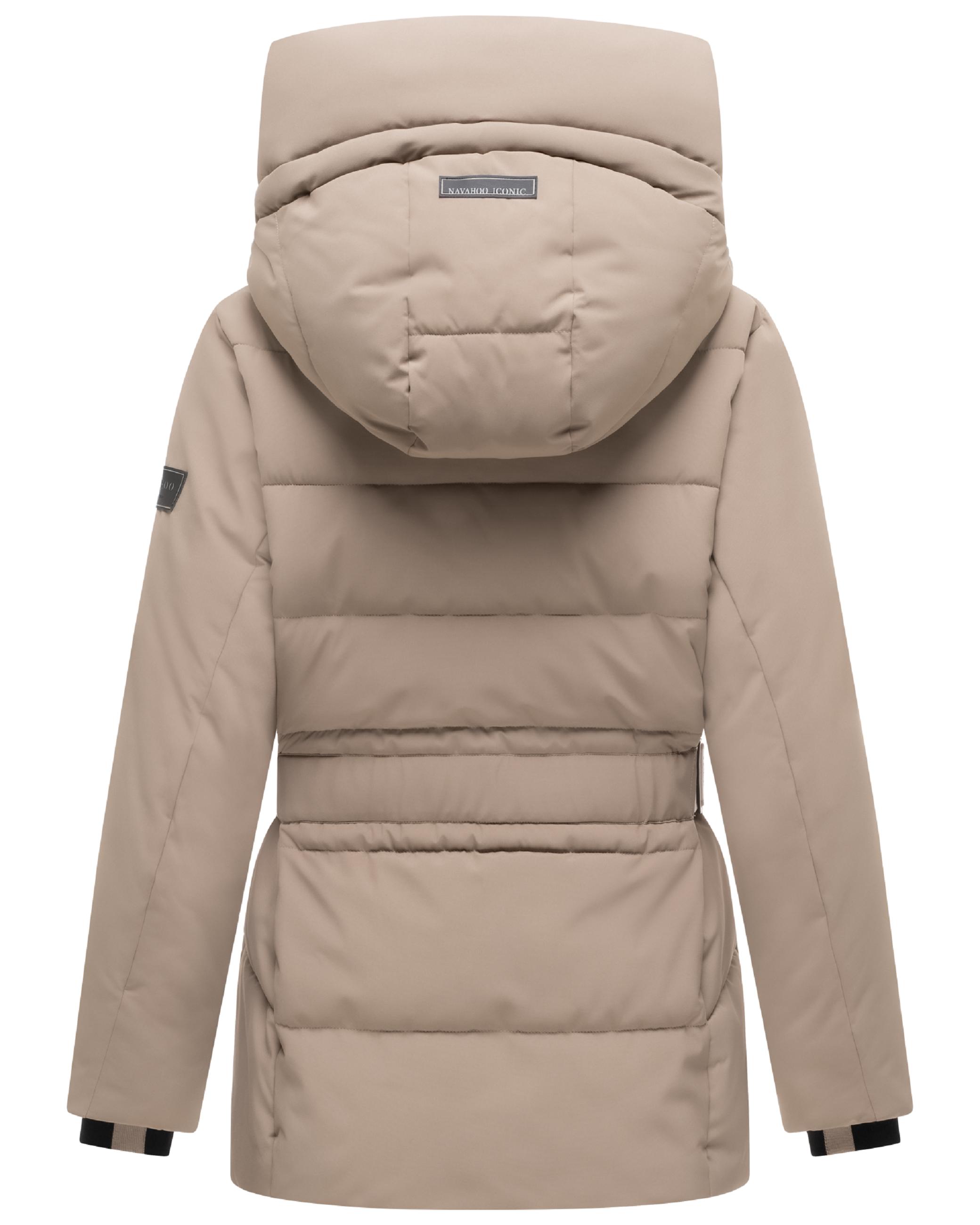 Steppjacke mit Taillengürtel "Wattewunder XIV" Taupe Grey