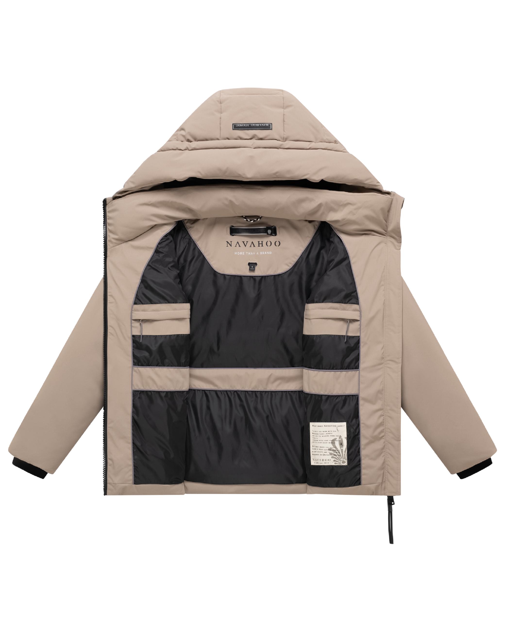 Steppjacke mit Taillengürtel "Wattewunder XIV" Taupe Grey