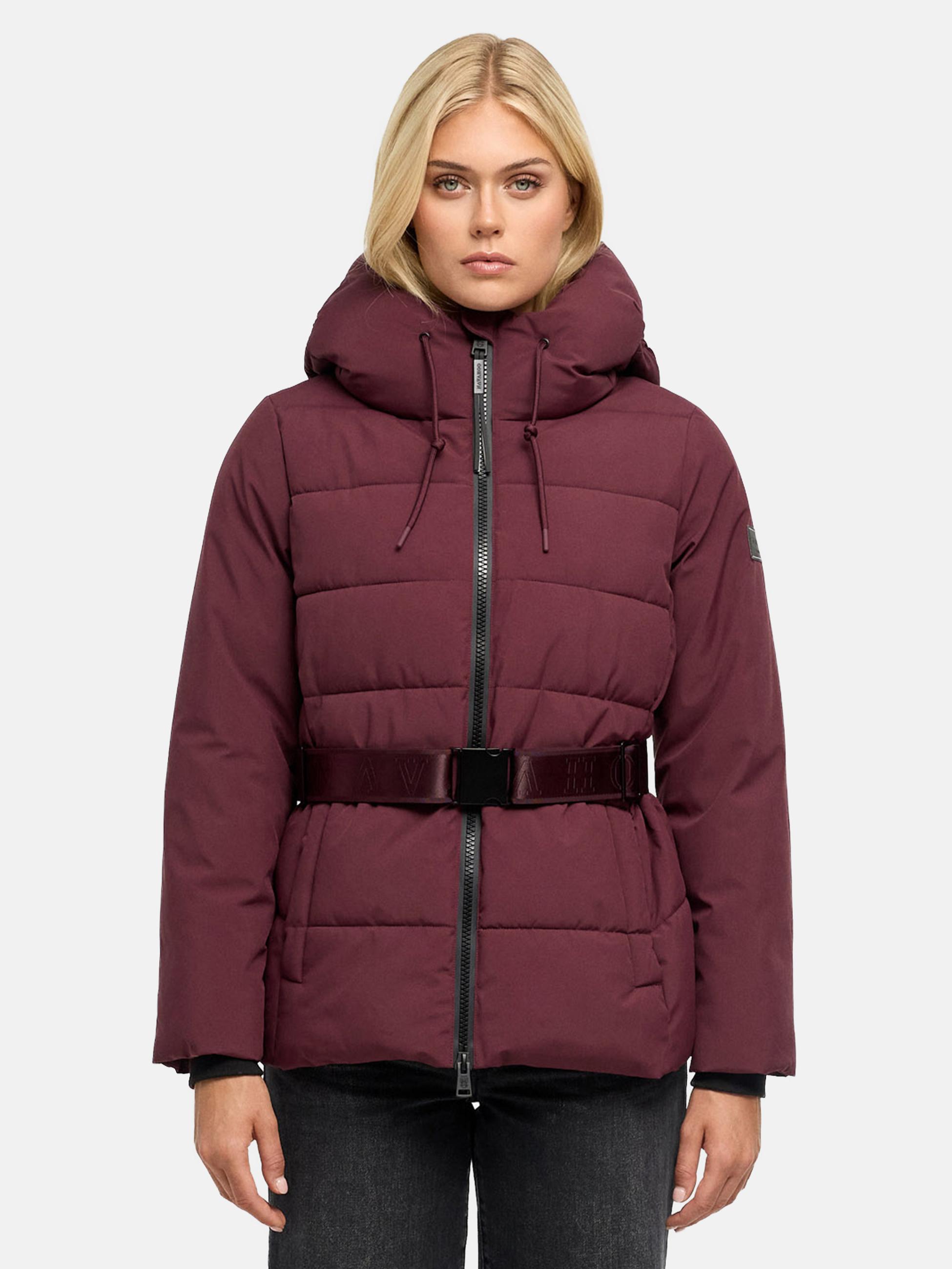 Steppjacke mit Taillengürtel "Wattewunder XIV" Wine