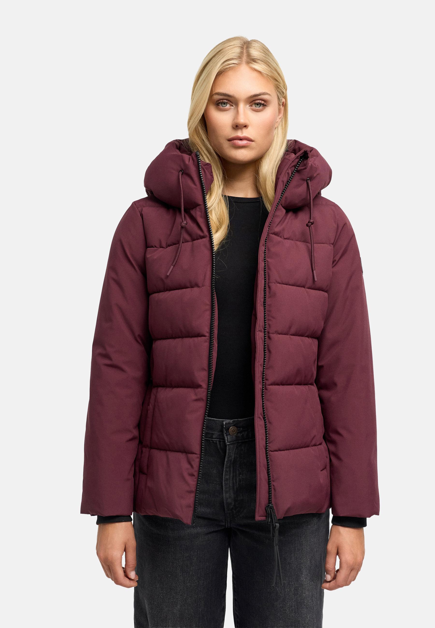Steppjacke mit Taillengürtel "Wattewunder XIV" Wine