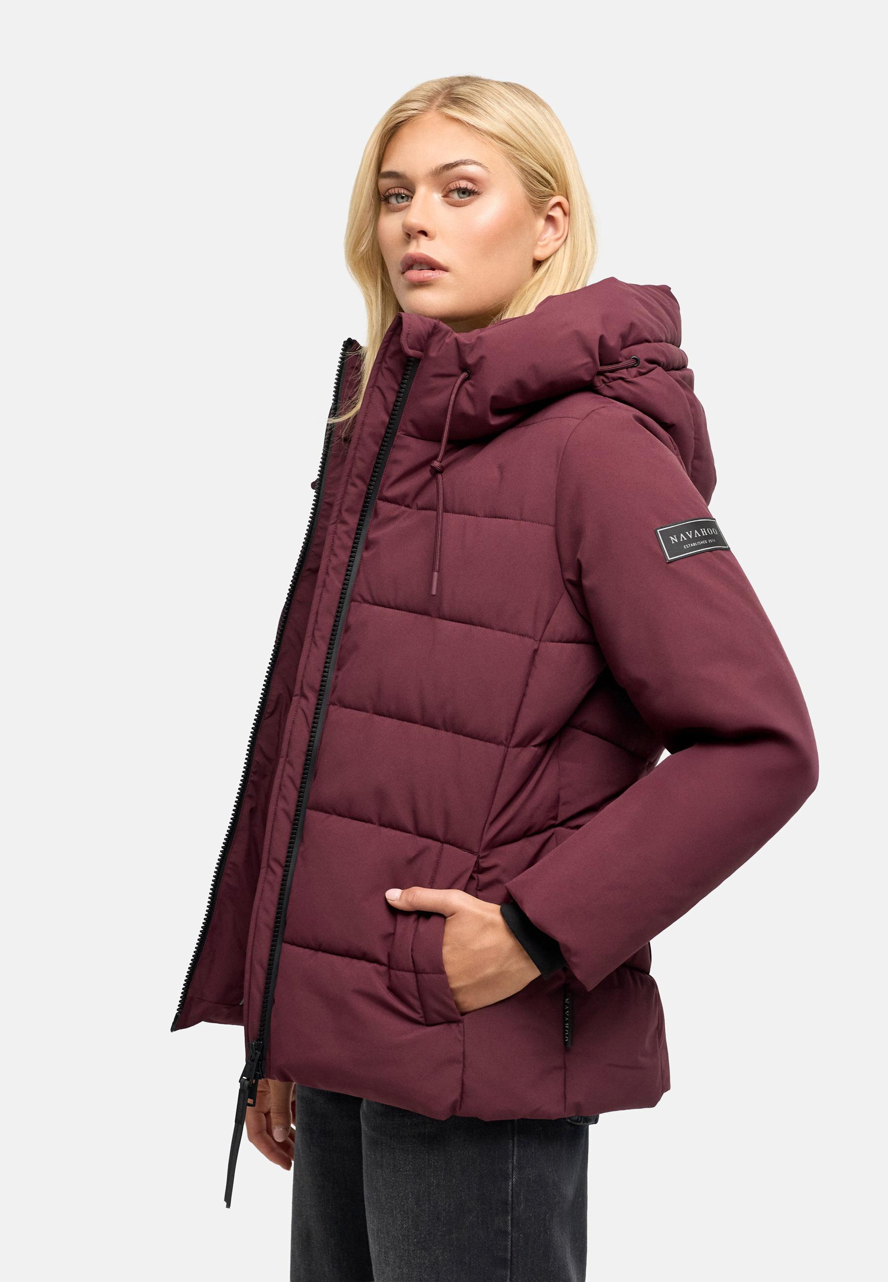 Steppjacke mit Taillengürtel "Wattewunder XIV" Wine