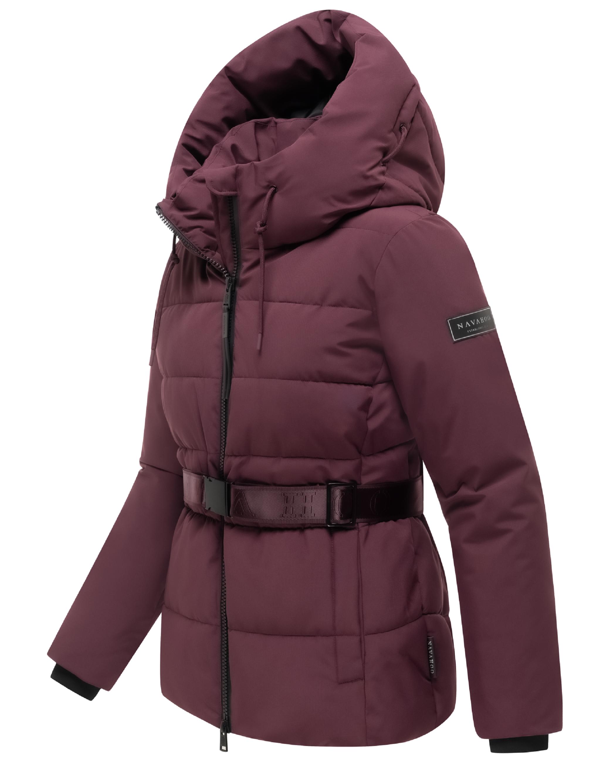 Steppjacke mit Taillengürtel "Wattewunder XIV" Wine
