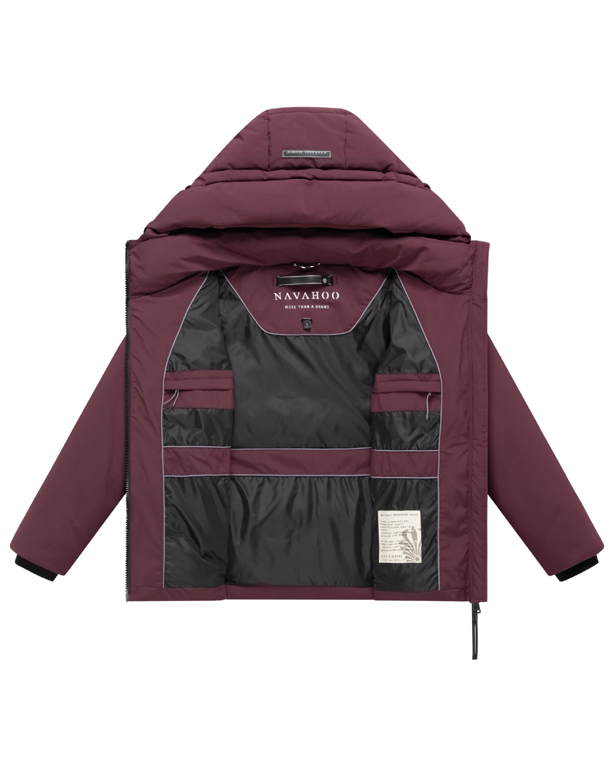 Steppjacke mit Taillengürtel "Wattewunder XIV" Wine