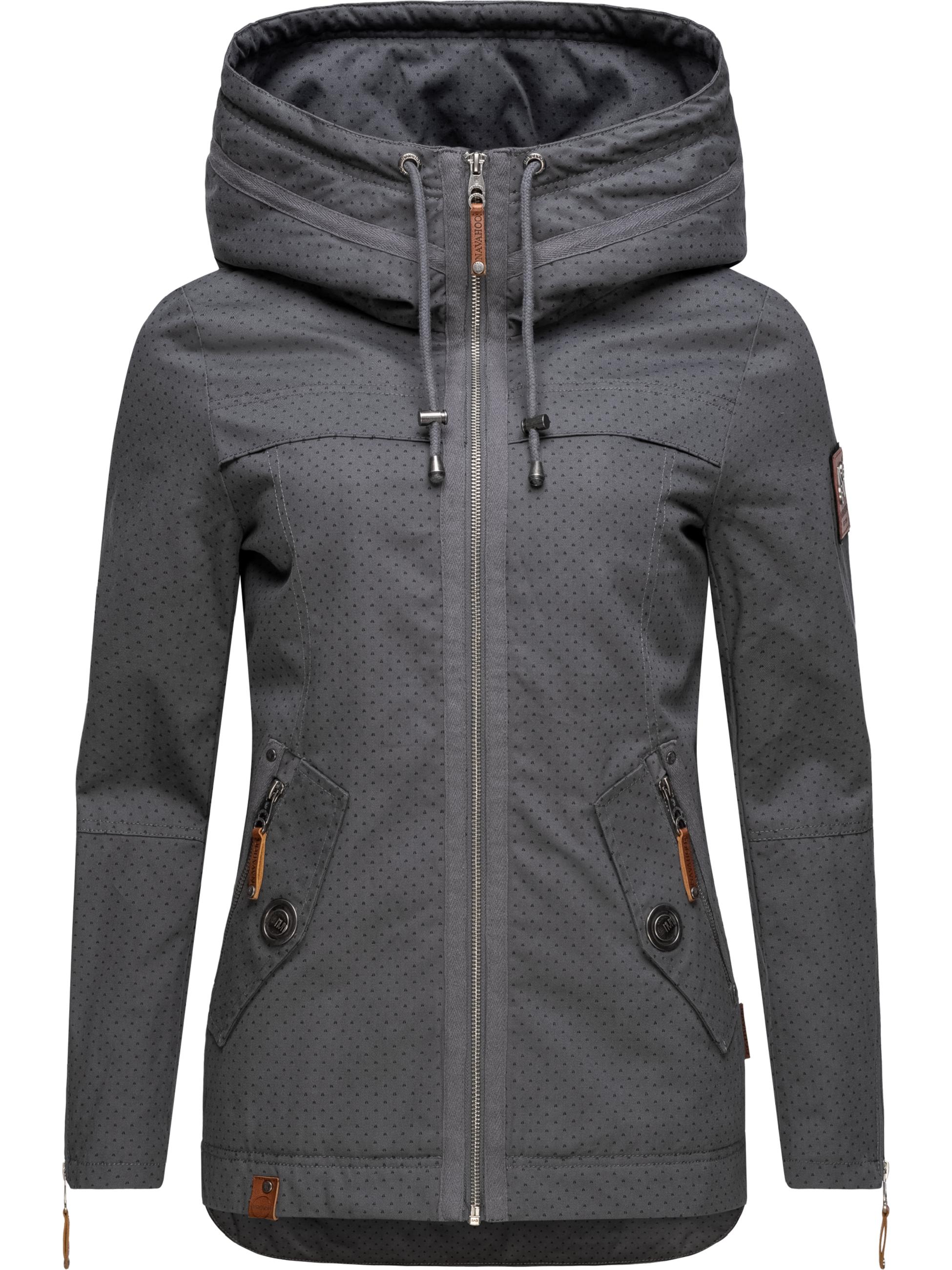 Leichte Übergangsjacke mit Kapuze "Wekoo" Antracite Dots