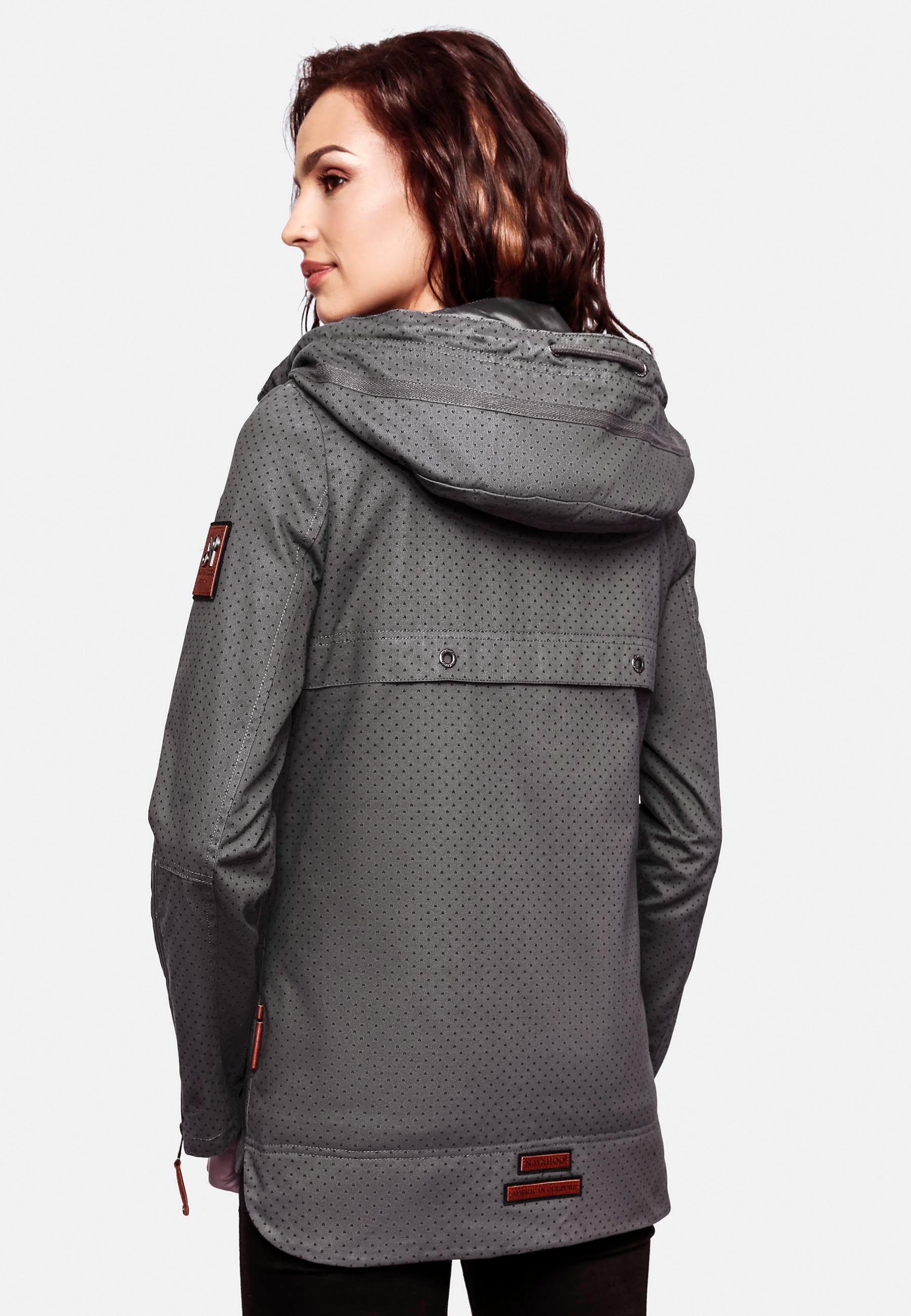 Leichte Übergangsjacke mit Kapuze "Wekoo" Antracite Dots