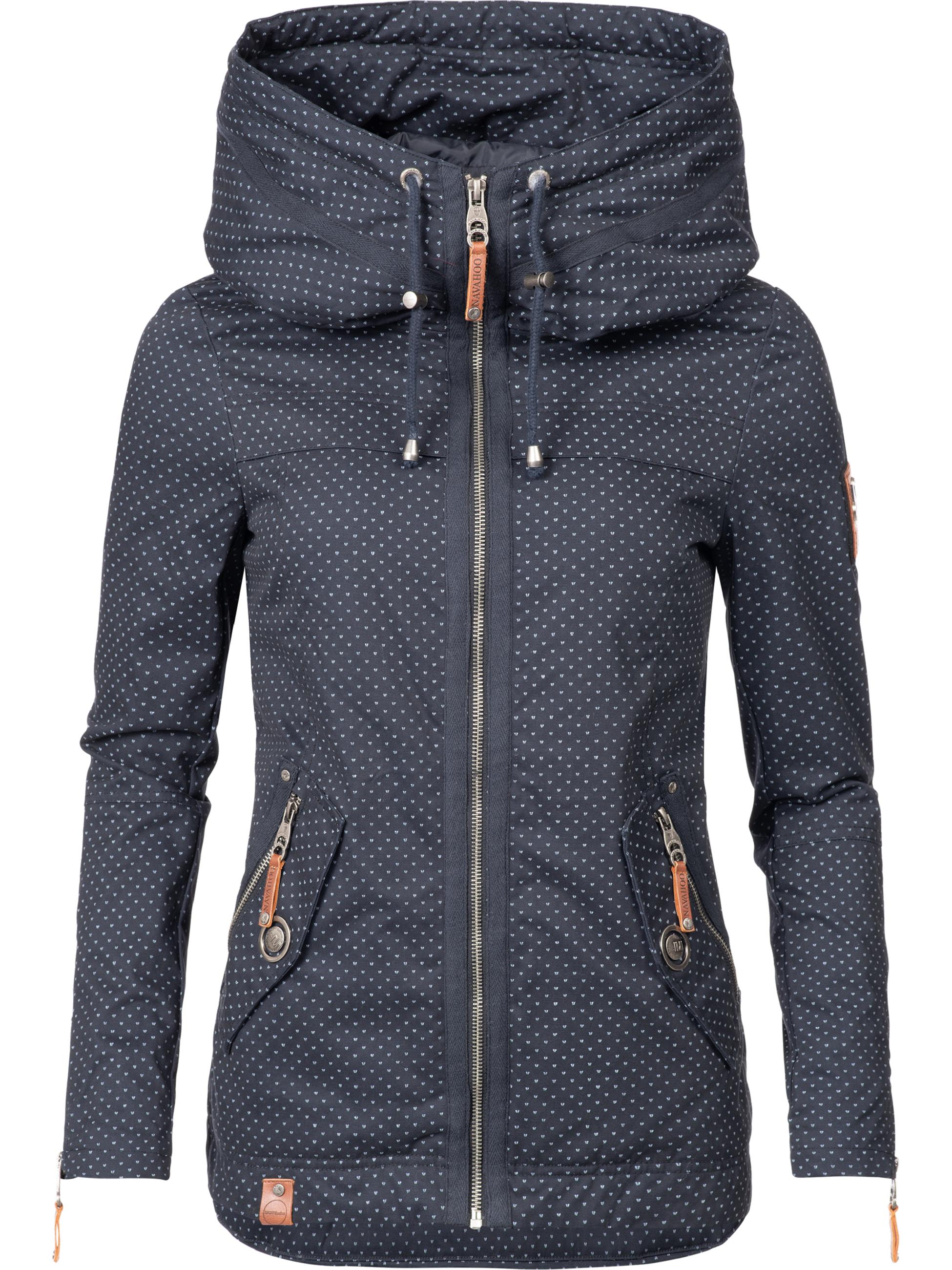 Leichte Übergangsjacke mit Kapuze "Wekoo" Blau Dots
