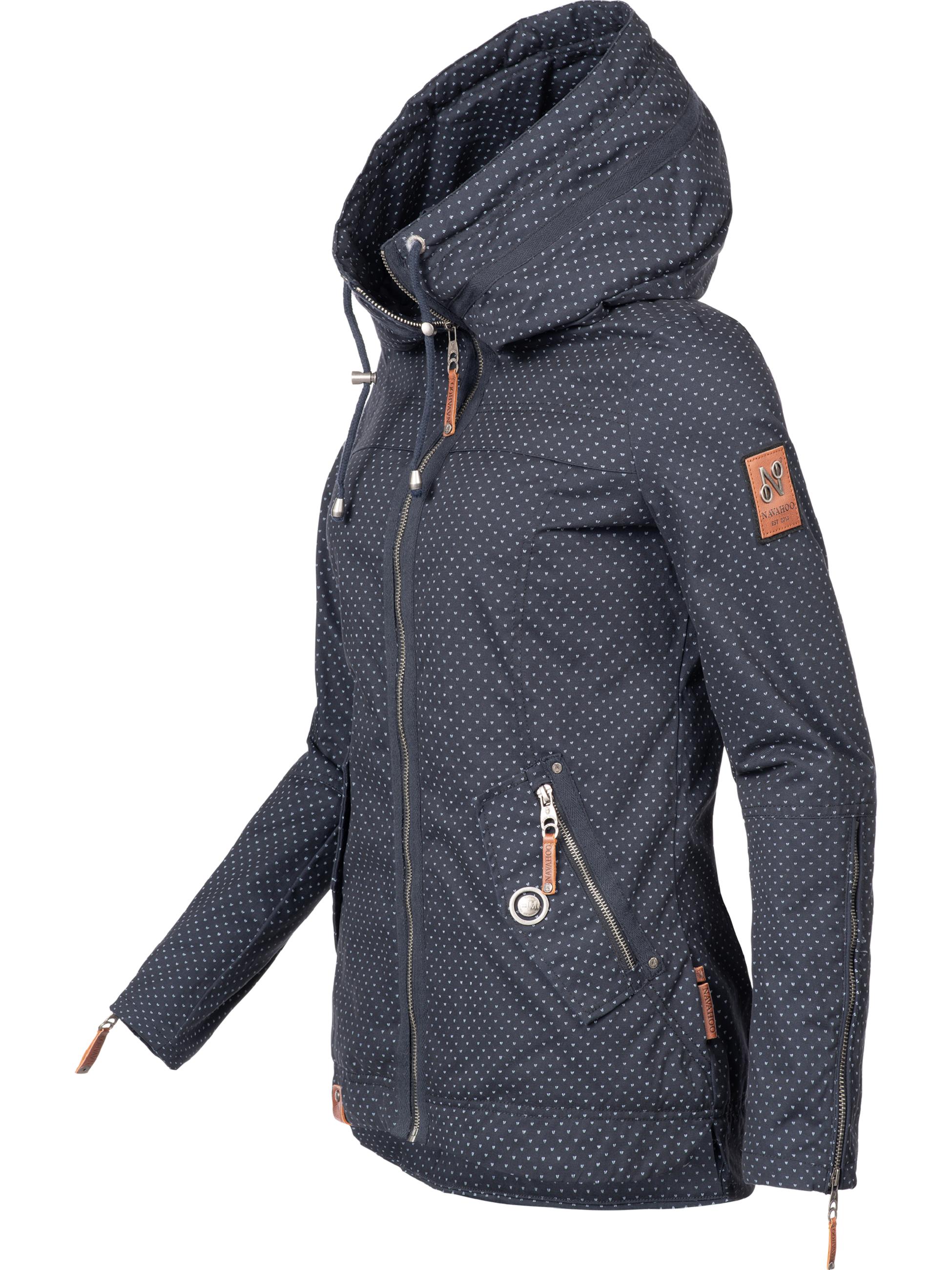 Leichte Übergangsjacke mit Kapuze "Wekoo" Blau Dots