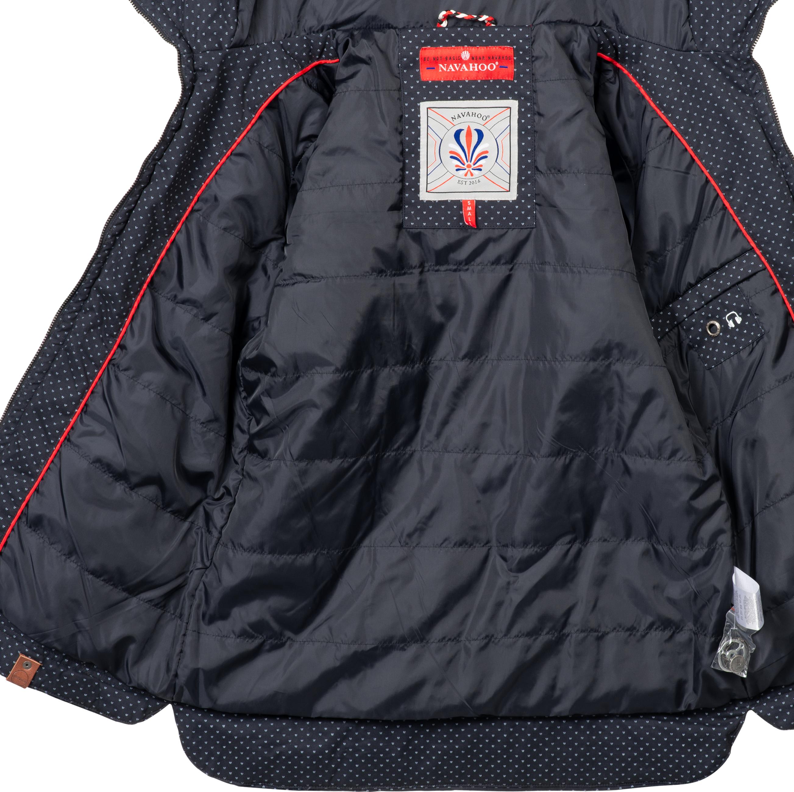 Leichte Übergangsjacke mit Kapuze "Wekoo" Blau Dots