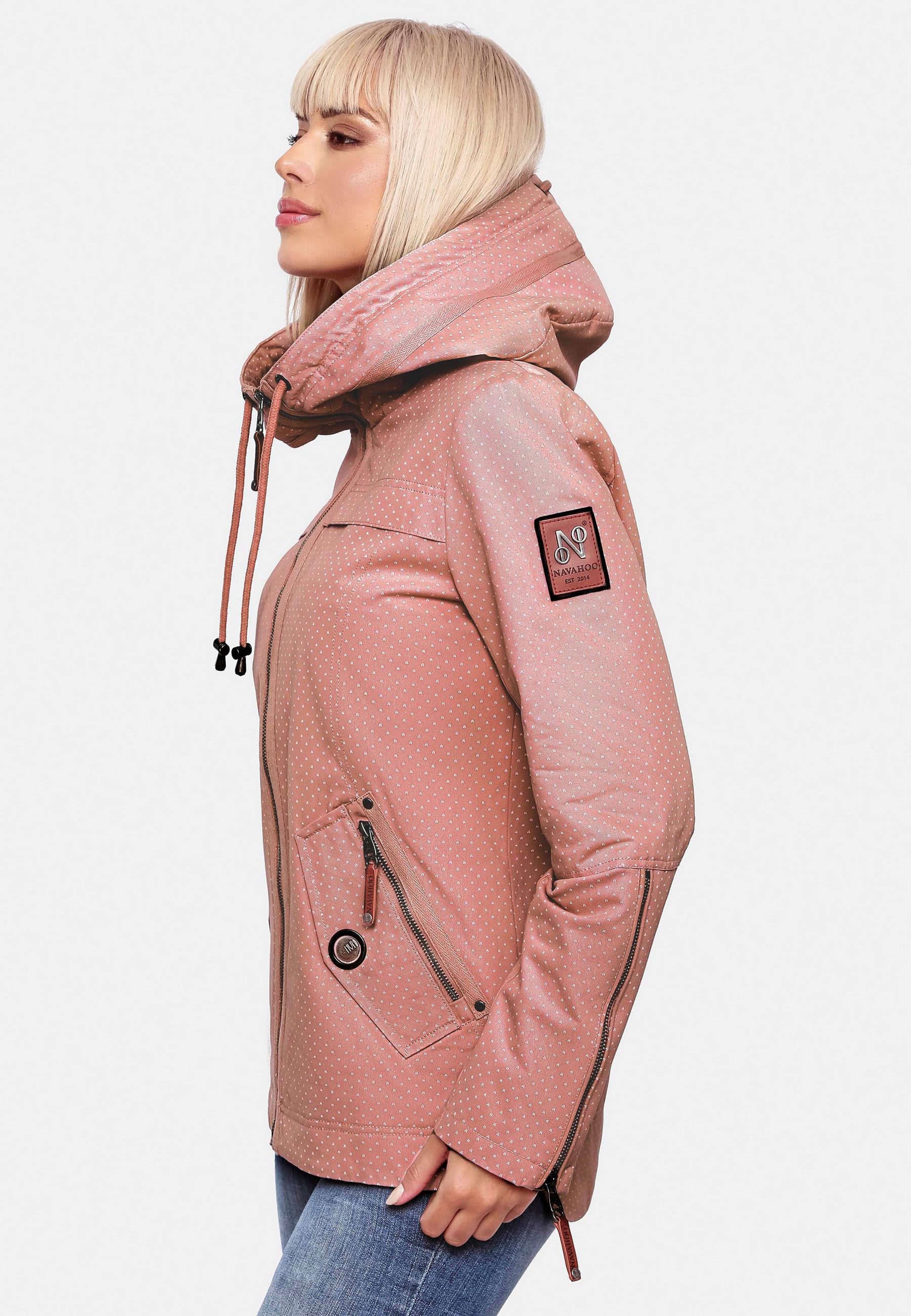 Leichte Übergangsjacke mit Kapuze "Wekoo" Light Rose Dots