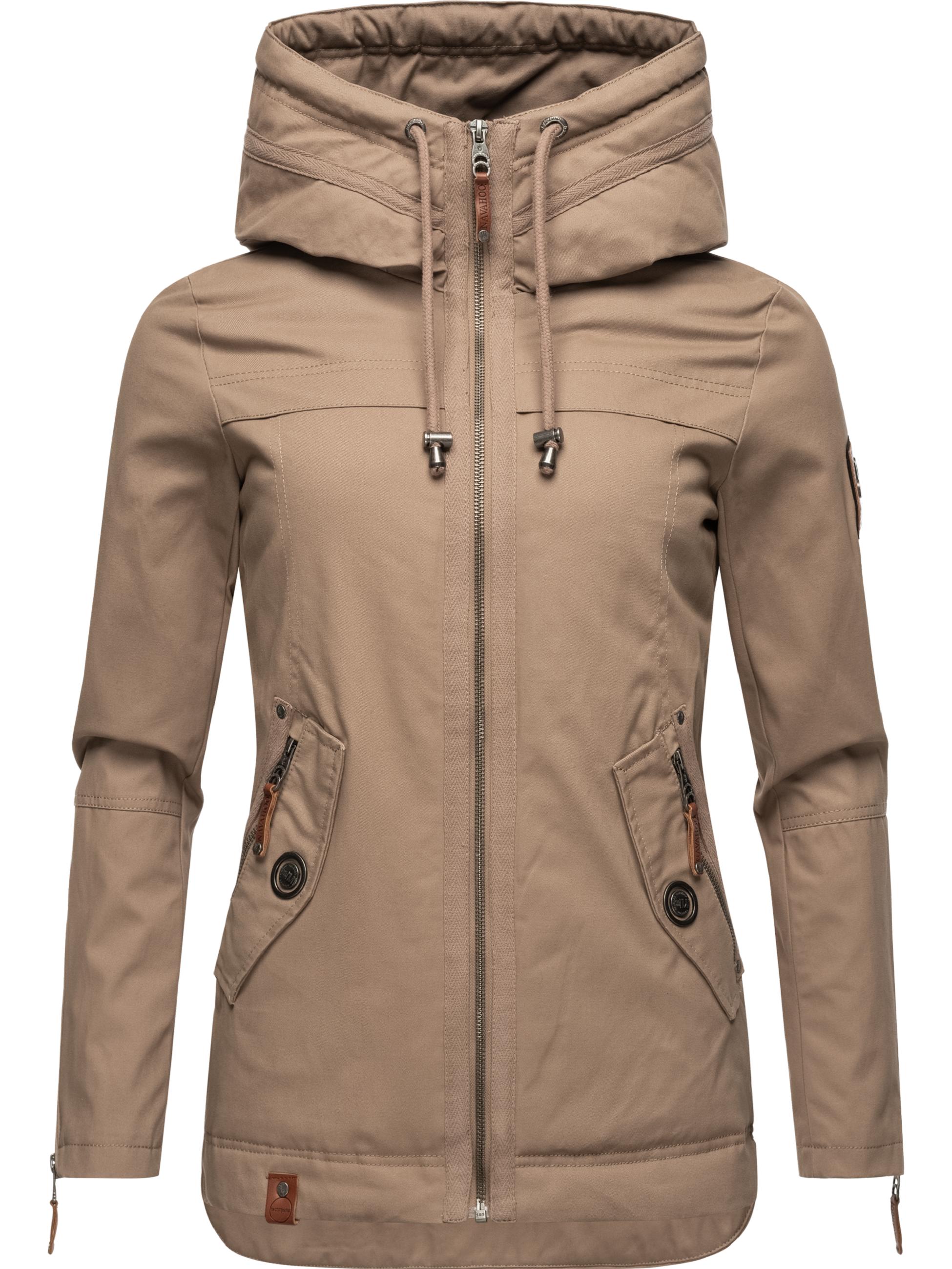 Leichte Übergangsjacke mit Kapuze "Wekoo" Taupe