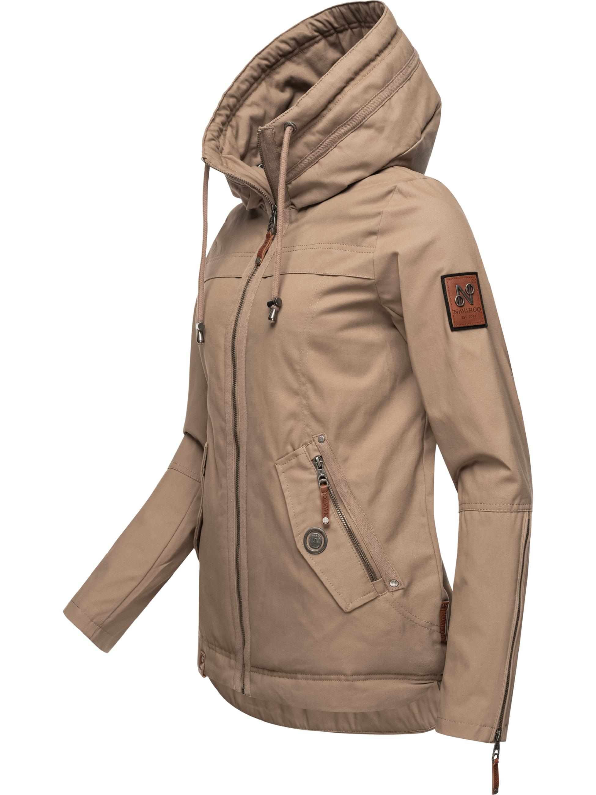 Leichte Übergangsjacke mit Kapuze "Wekoo" Taupe