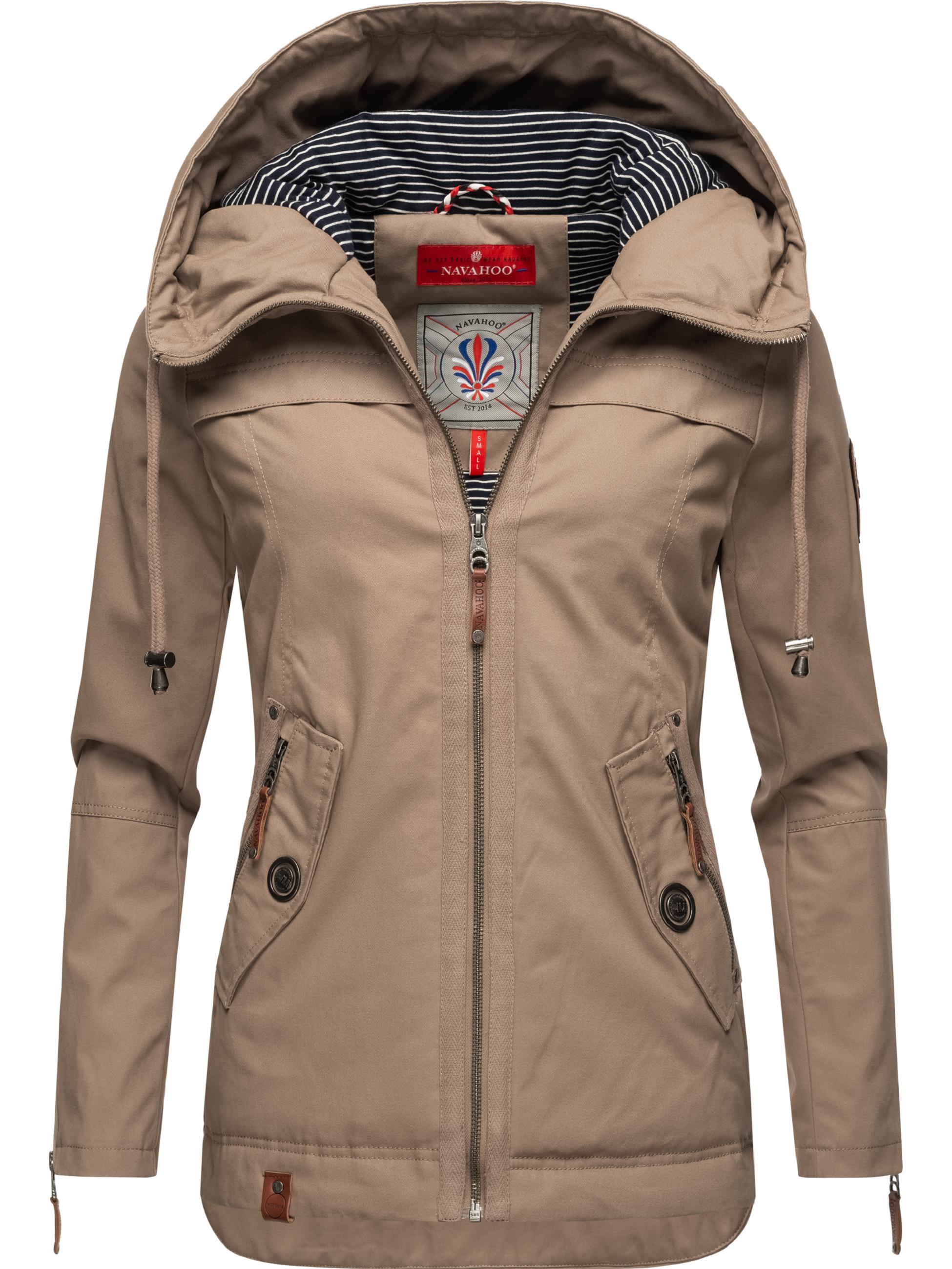 Leichte Übergangsjacke mit Kapuze "Wekoo" Taupe