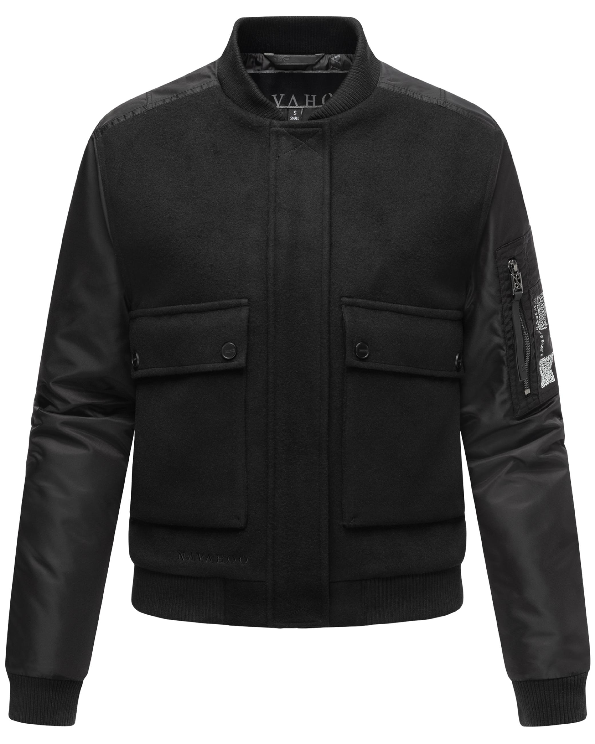 angesagte Bomberjacke "Willstehaben 14" Black