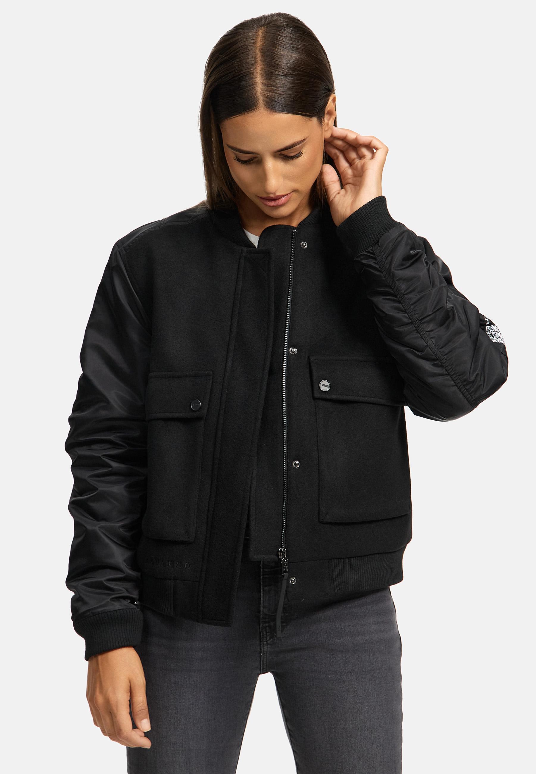 angesagte Bomberjacke "Willstehaben 14" Black