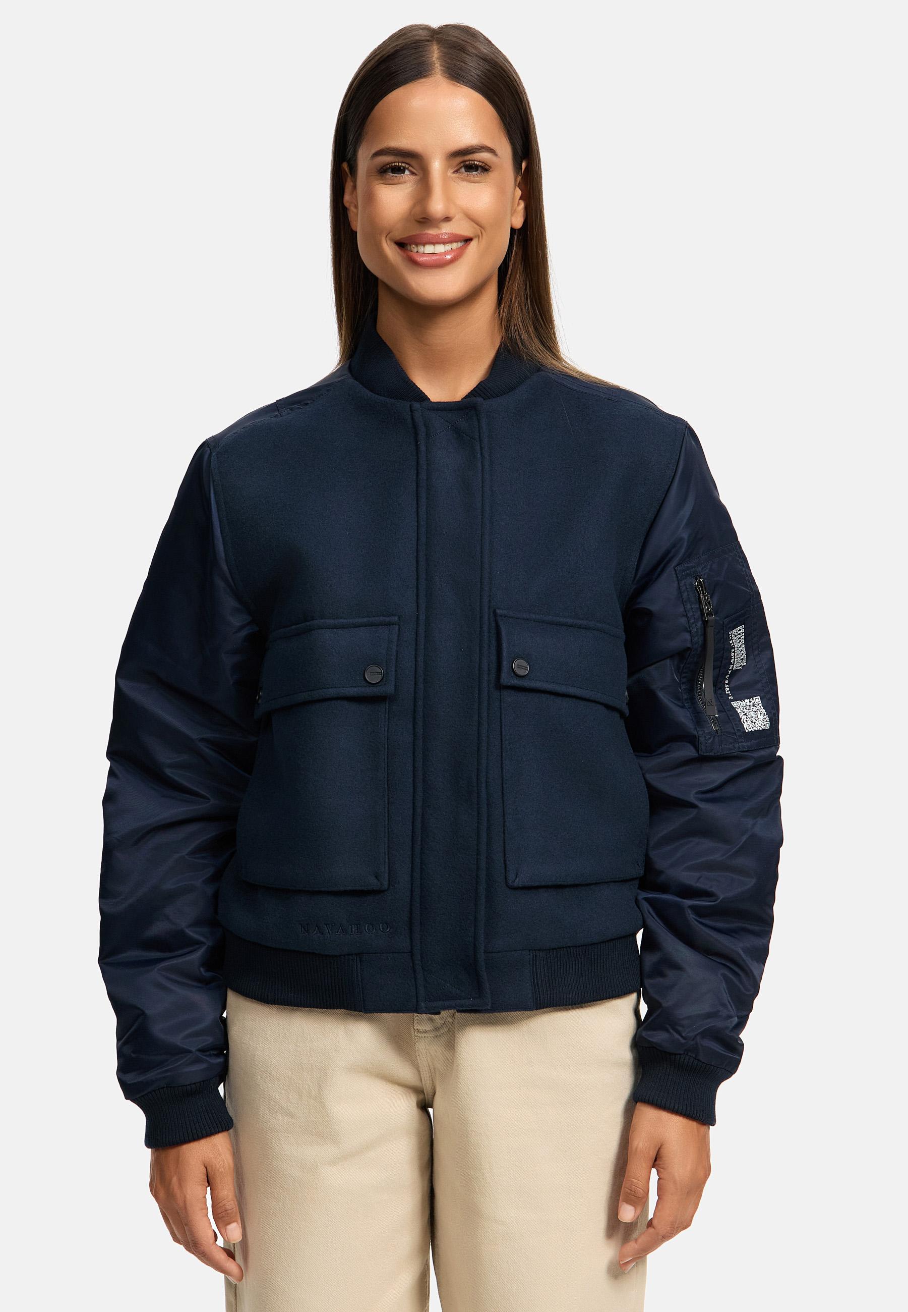 angesagte Bomberjacke "Willstehaben 14" Navy