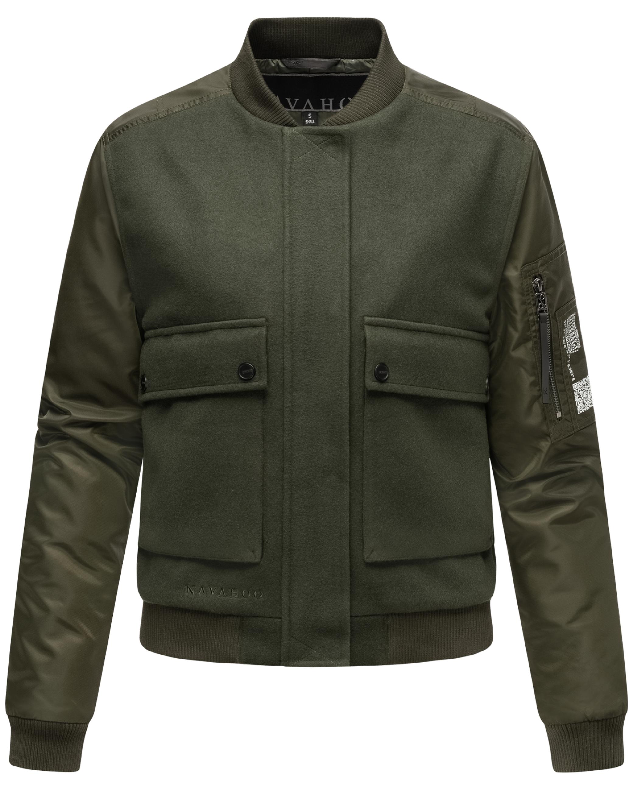 angesagte Bomberjacke "Willstehaben 14" Olive