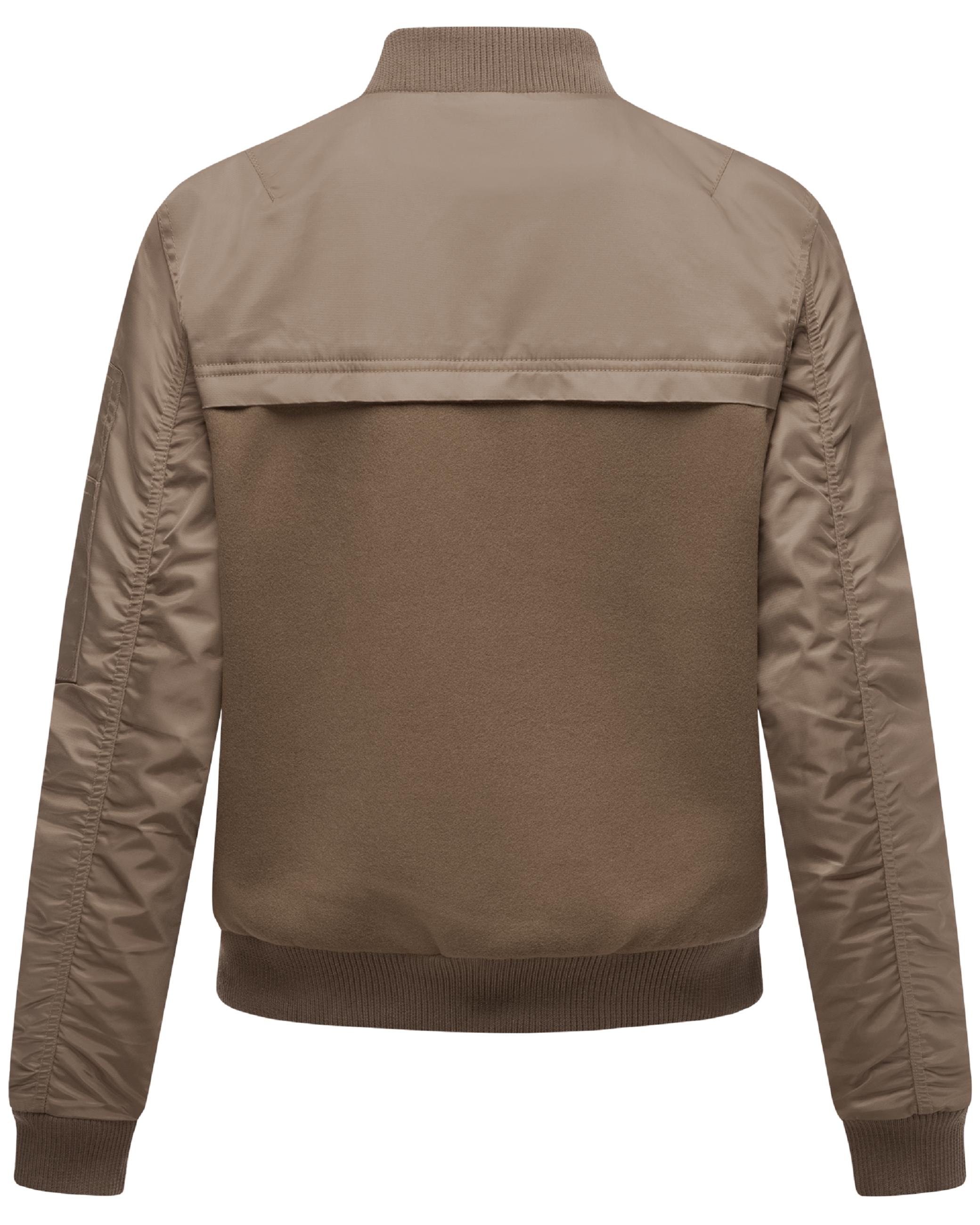 angesagte Bomberjacke "Willstehaben 14" Stone Brown