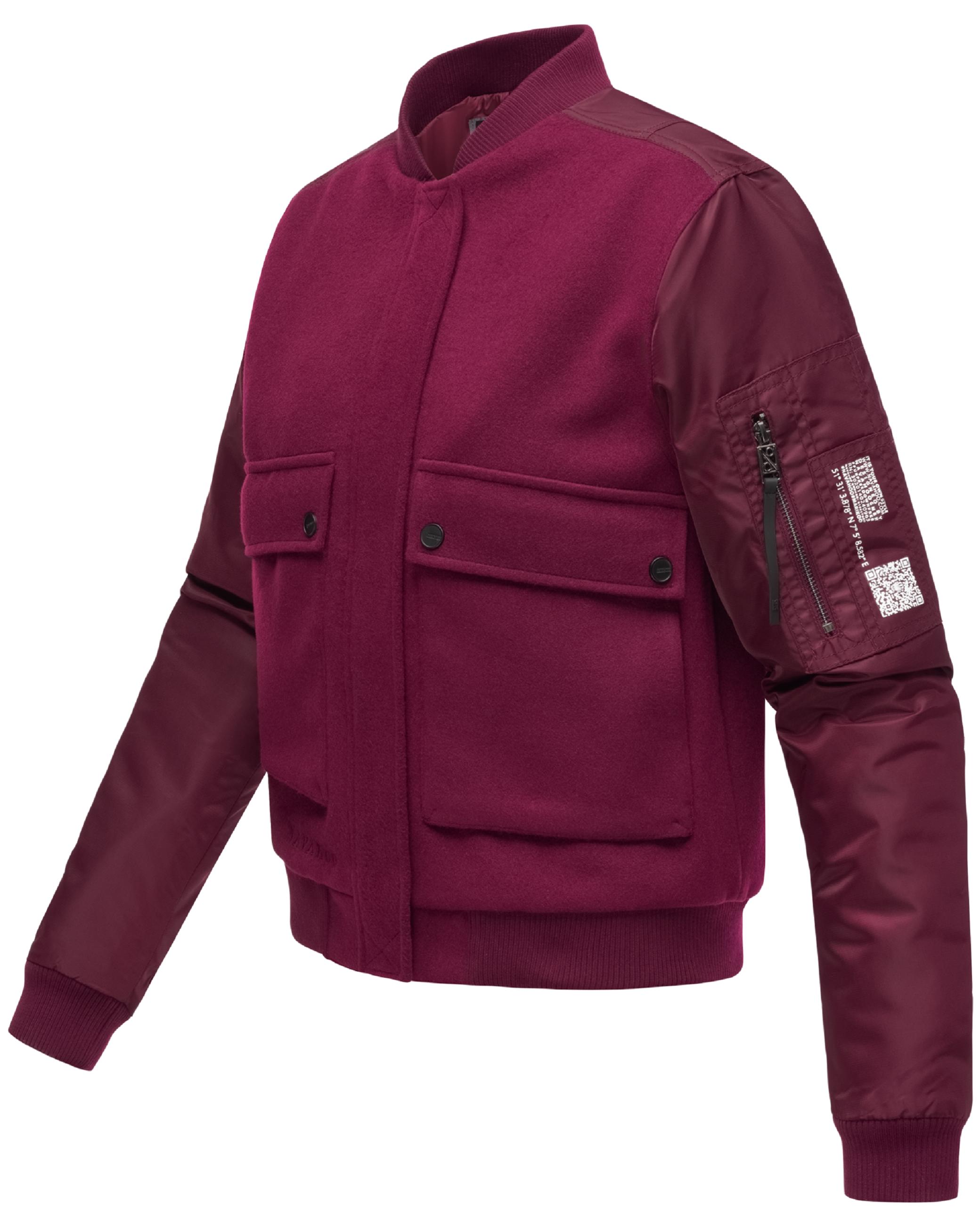 angesagte Bomberjacke "Willstehaben 14" Wine