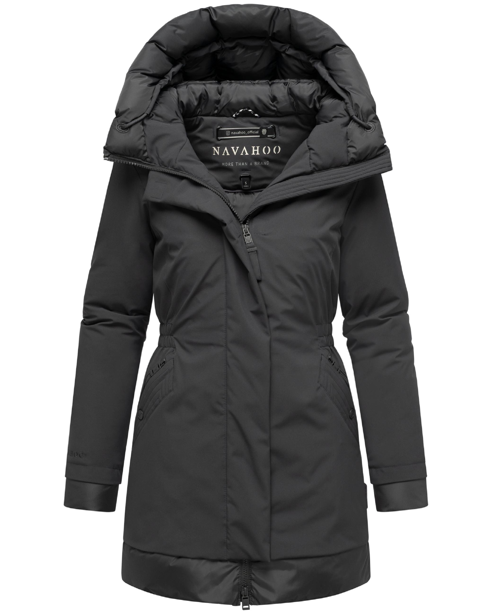 Warmer Steppmantel mit Magnet-Verschluss "Winterprinzessin 14" Anthracite