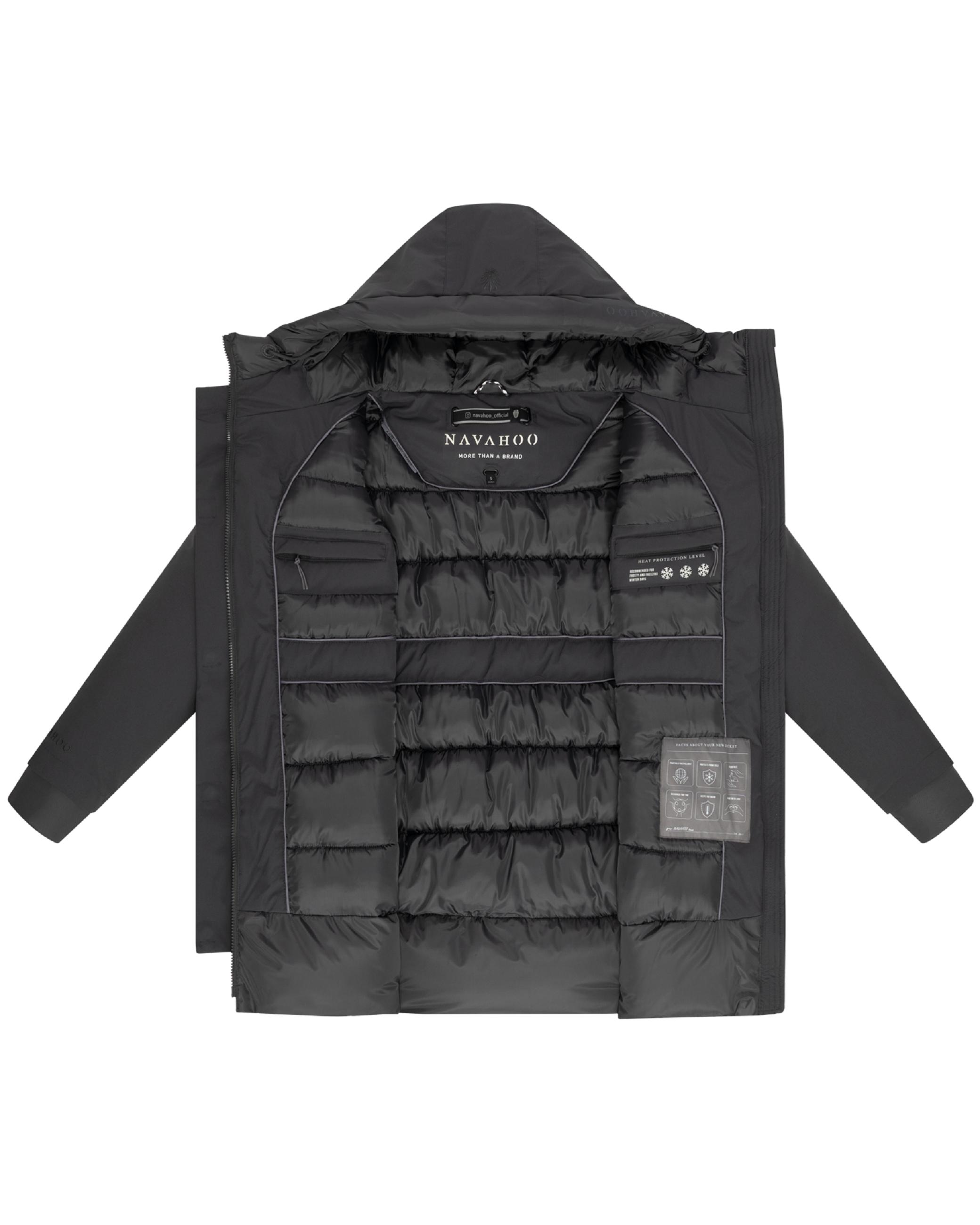 Warmer Steppmantel mit Magnet-Verschluss "Winterprinzessin 14" Anthracite