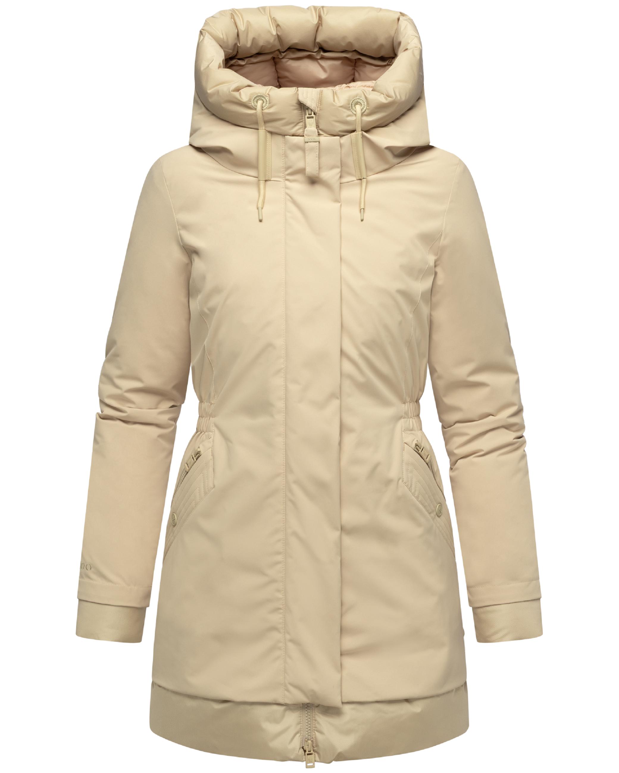 Warmer Steppmantel mit Magnet-Verschluss "Winterprinzessin 14" Beige