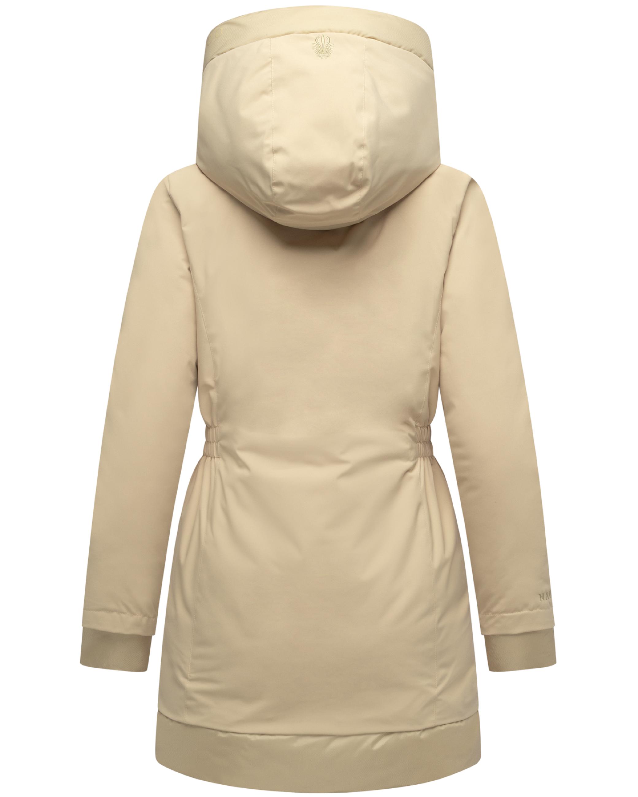 Warmer Steppmantel mit Magnet-Verschluss "Winterprinzessin 14" Beige