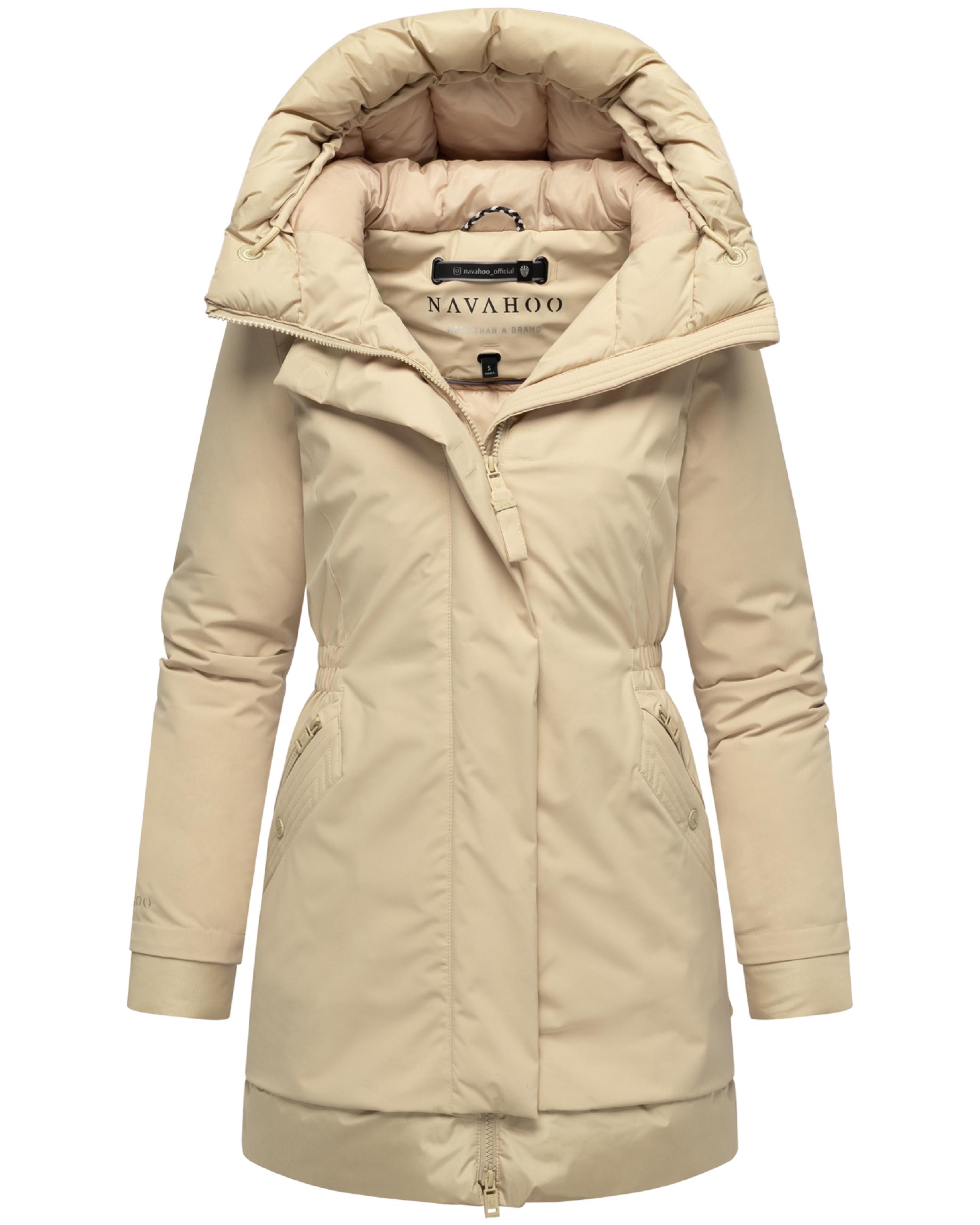 Warmer Steppmantel mit Magnet-Verschluss "Winterprinzessin 14" Beige