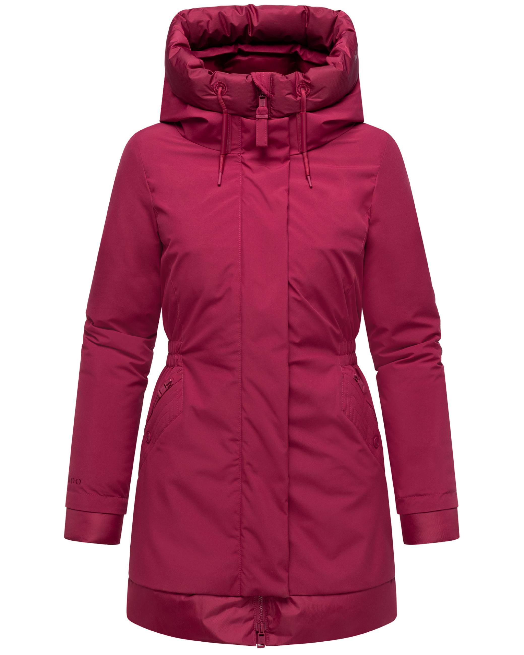 Warmer Steppmantel mit Magnet-Verschluss "Winterprinzessin 14" Berry Wine