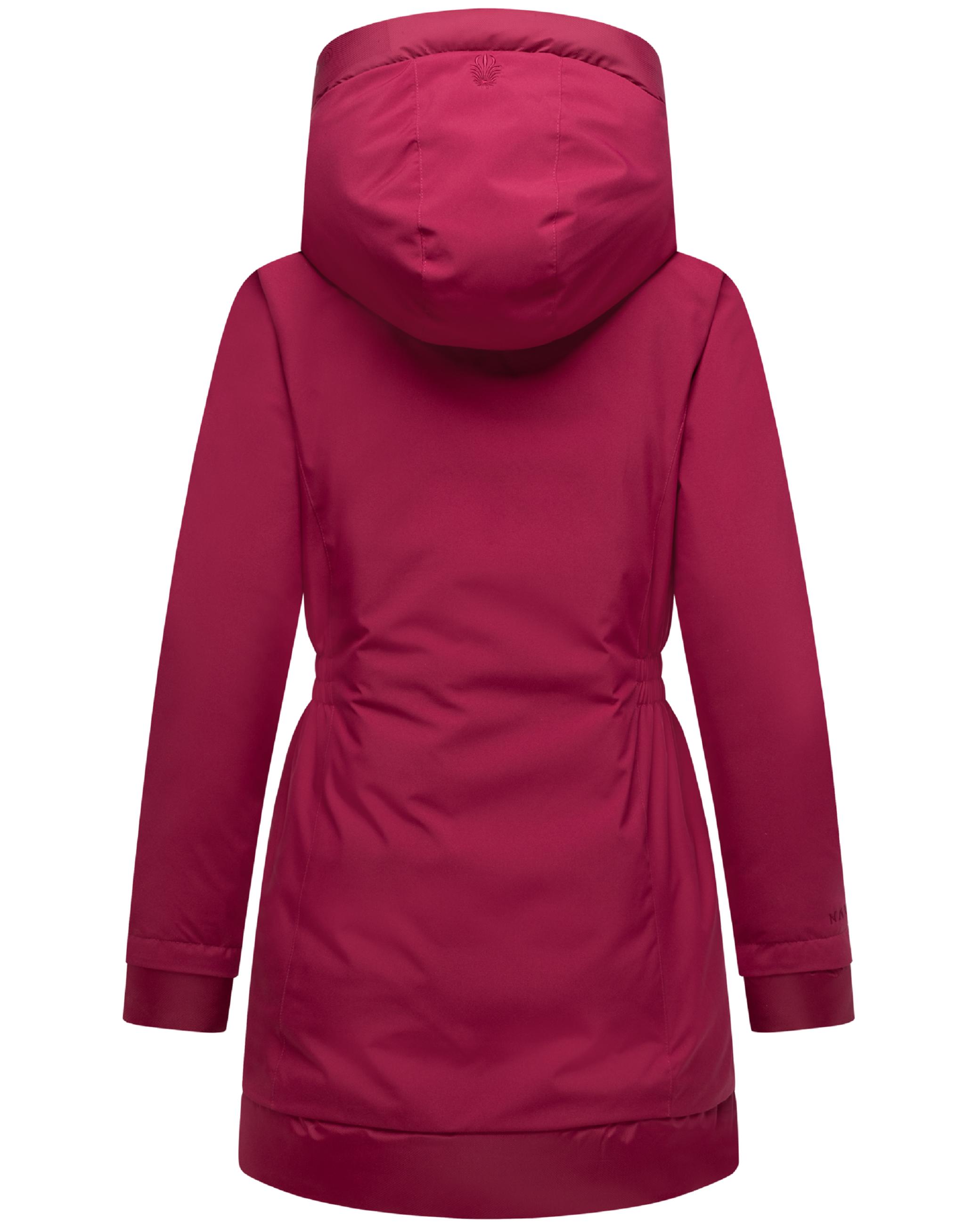 Warmer Steppmantel mit Magnet-Verschluss "Winterprinzessin 14" Berry Wine