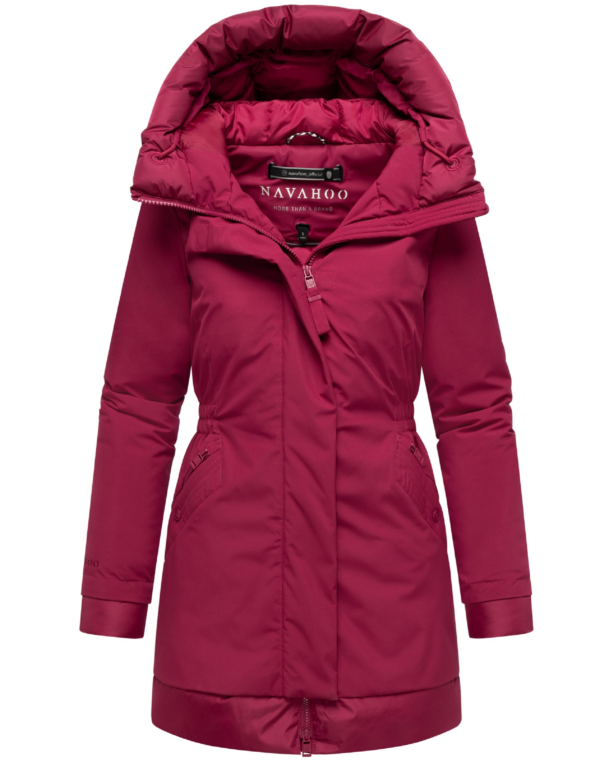 Warmer Steppmantel mit Magnet-Verschluss "Winterprinzessin 14" Berry Wine