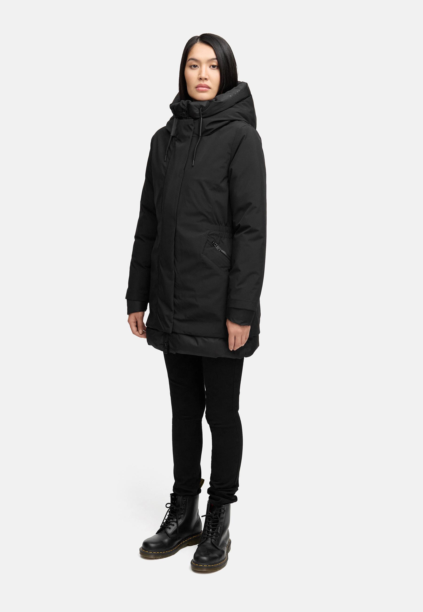 Warmer Steppmantel mit Magnet-Verschluss "Winterprinzessin 14" Black