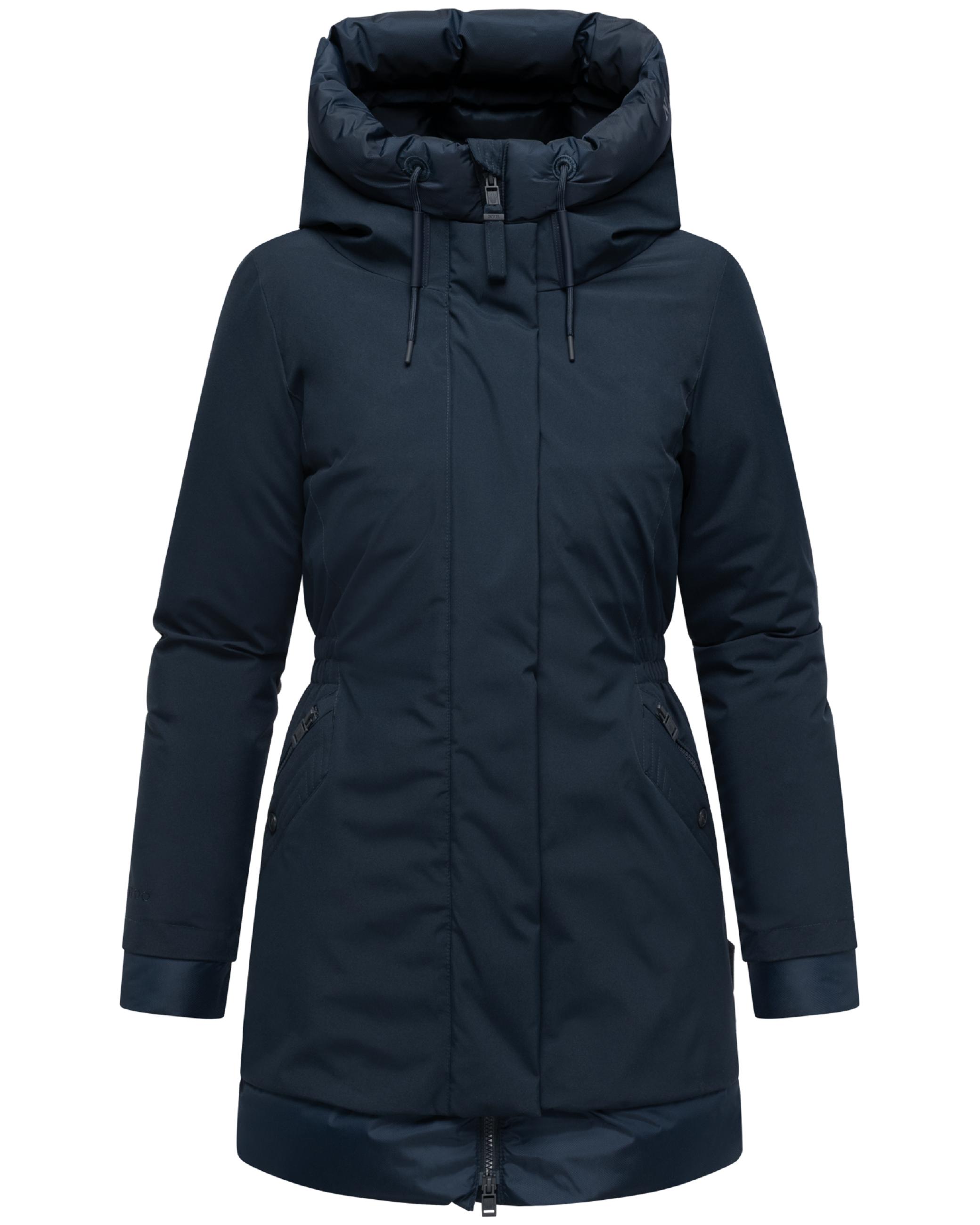 Warmer Steppmantel mit Magnet-Verschluss "Winterprinzessin 14" Navy