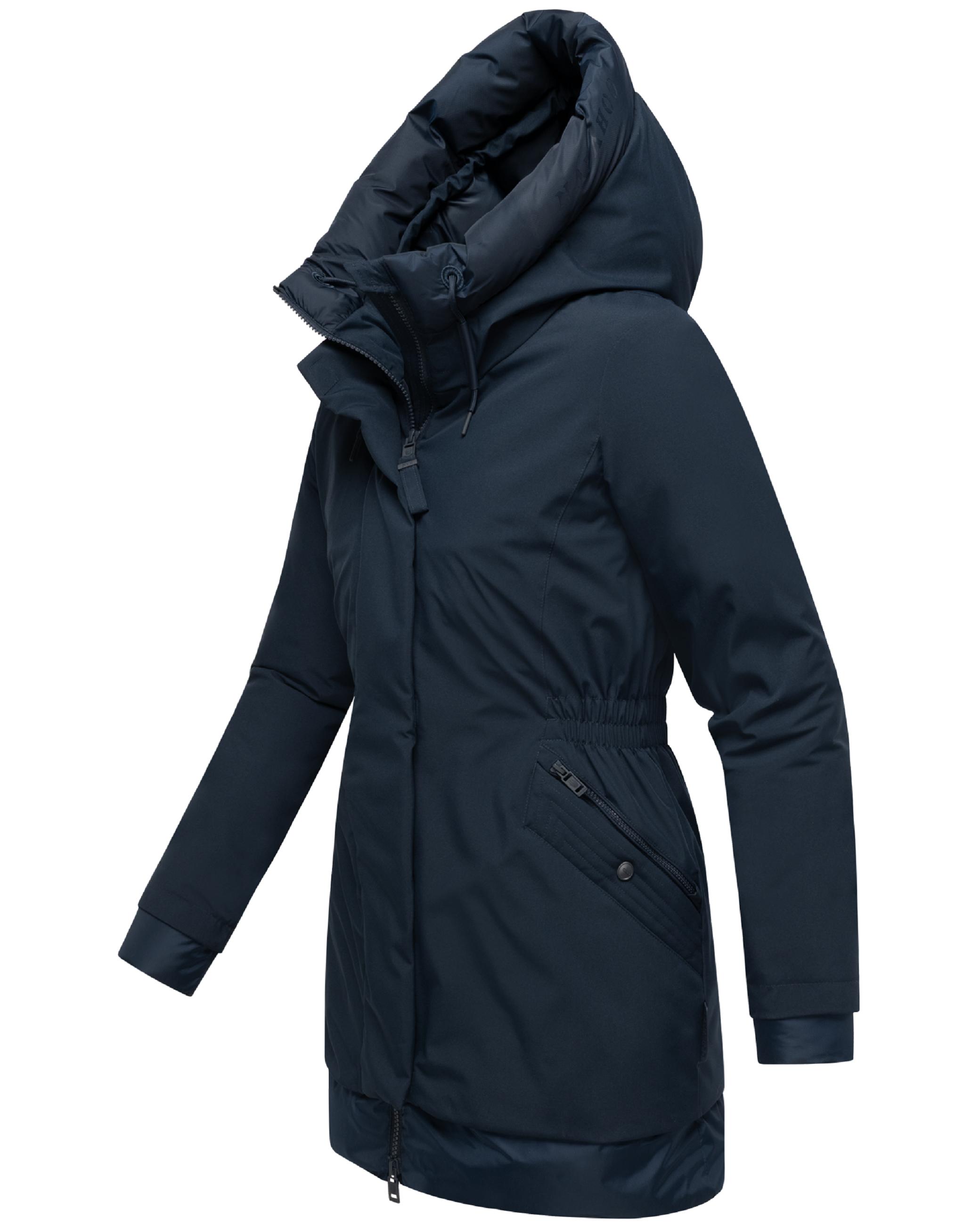 Warmer Steppmantel mit Magnet-Verschluss "Winterprinzessin 14" Navy