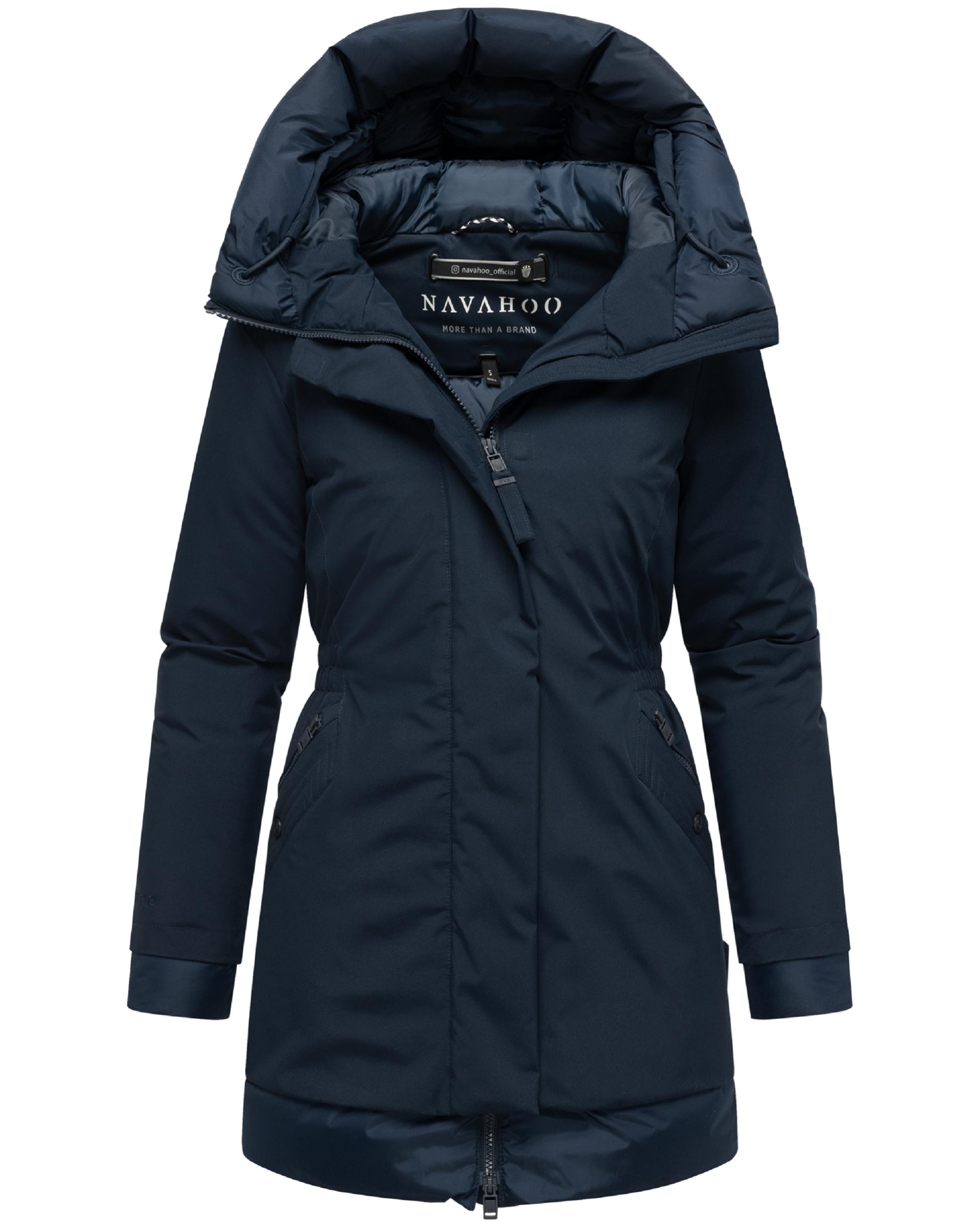 Warmer Steppmantel mit Magnet-Verschluss "Winterprinzessin 14" Navy