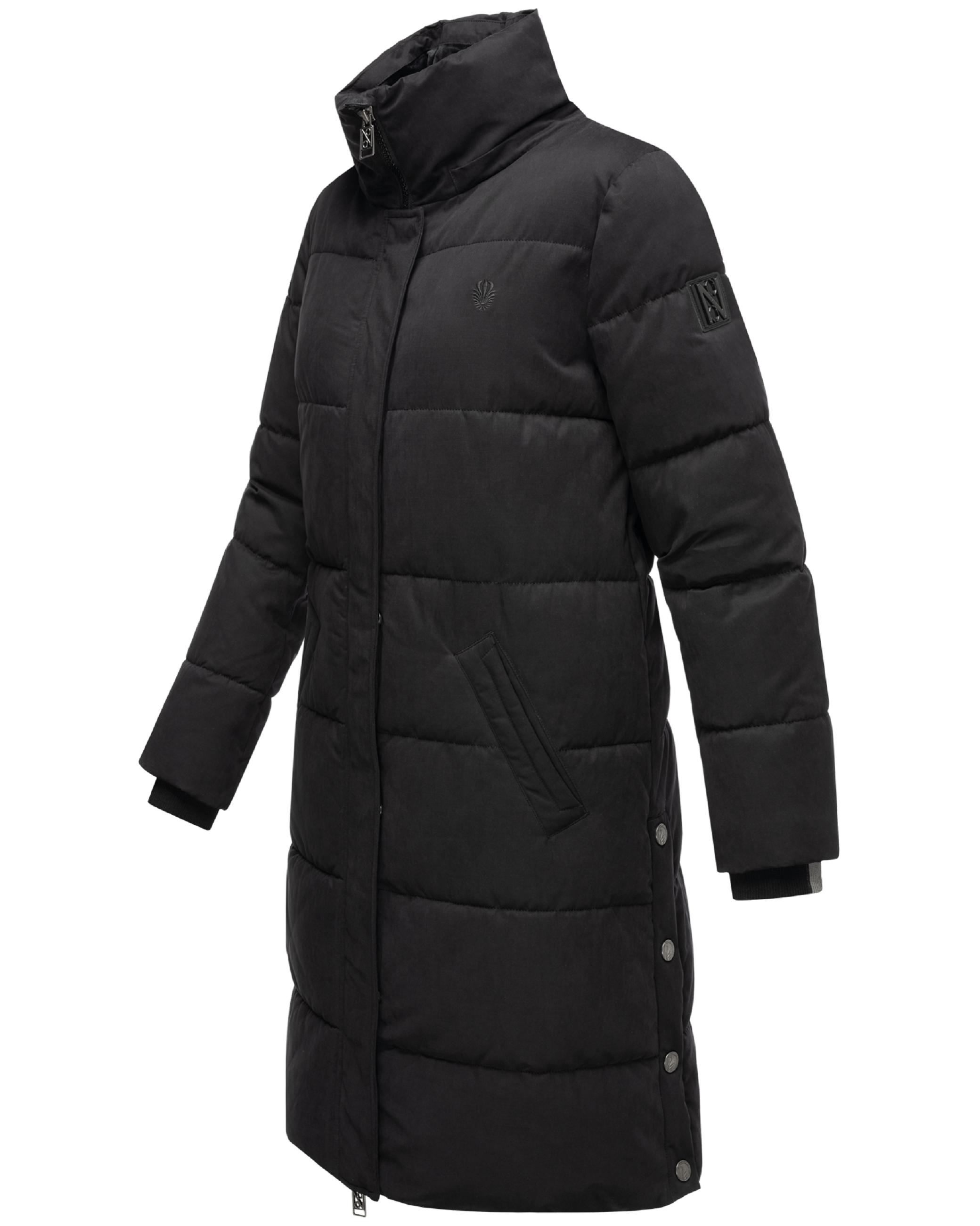 Steppmantel mit abnehmbarer Kapuze "Wintertanz 14" Black