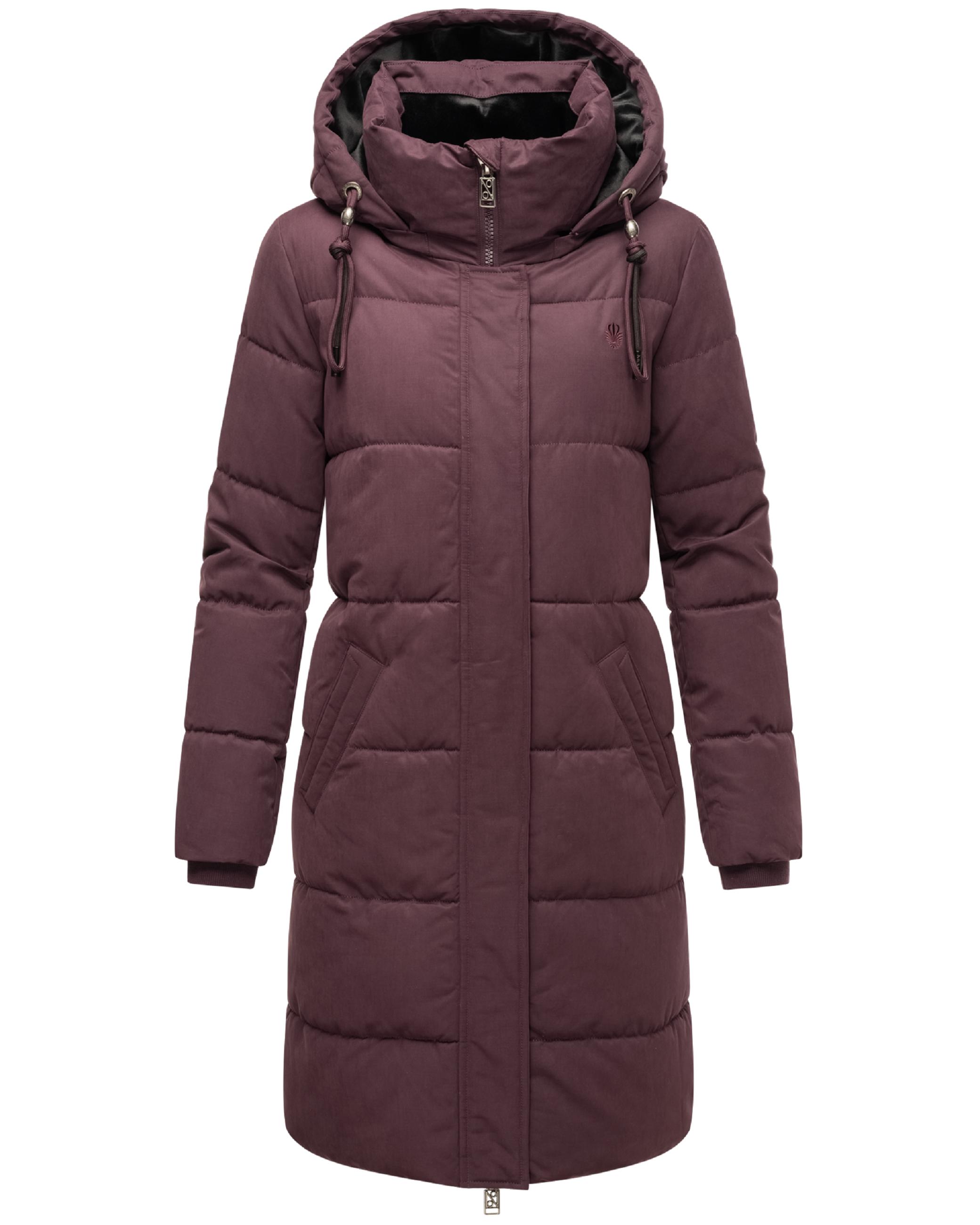 Steppmantel mit abnehmbarer Kapuze "Wintertanz 14" Dusty Plum