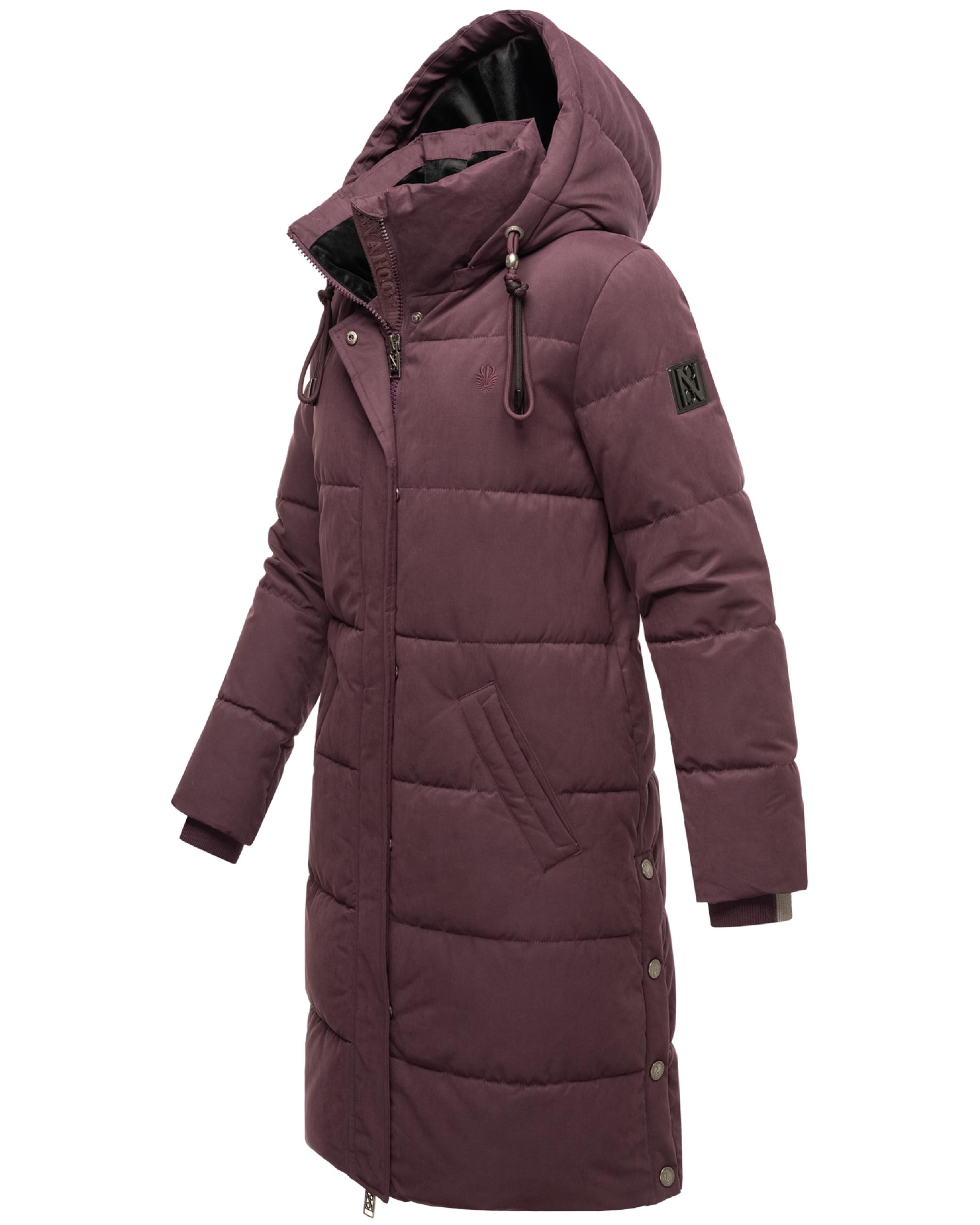 Steppmantel mit abnehmbarer Kapuze "Wintertanz 14" Dusty Plum